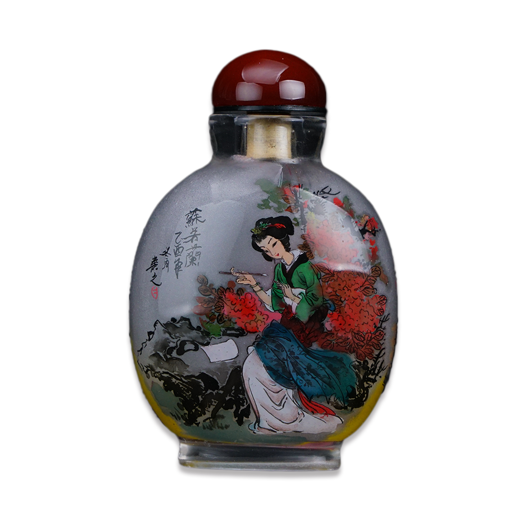 蘇若蘭卓文君鼻煙壺 才情柔美交織展千古仕女風華