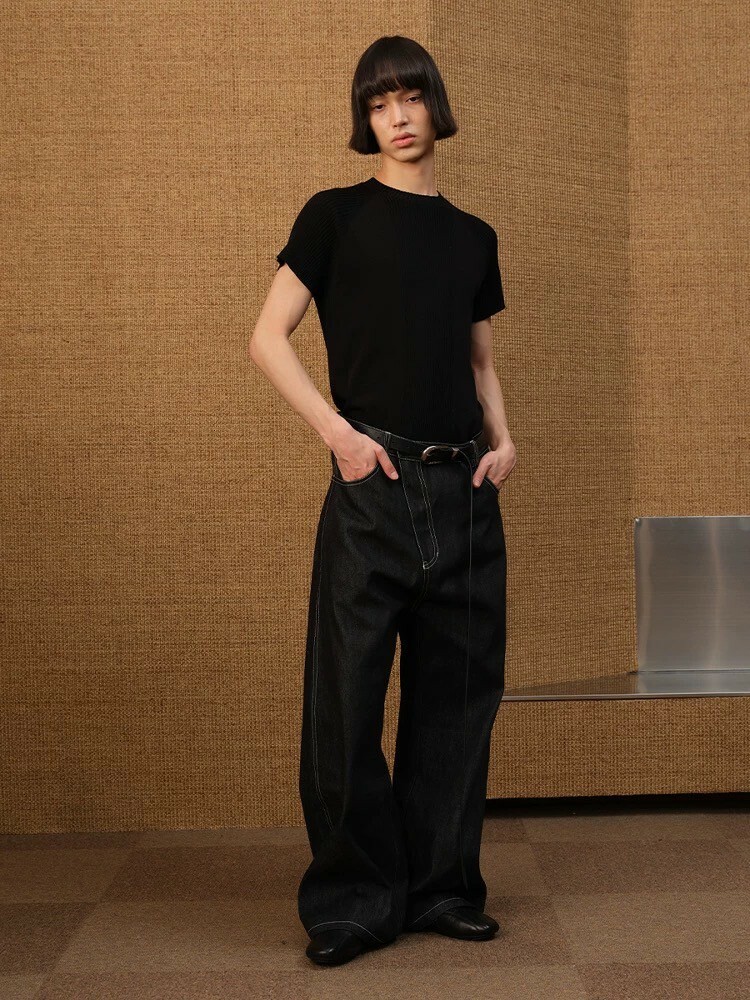 JCA 斜釦原色 大插袋 微喇彎刀版型 #牛仔褲