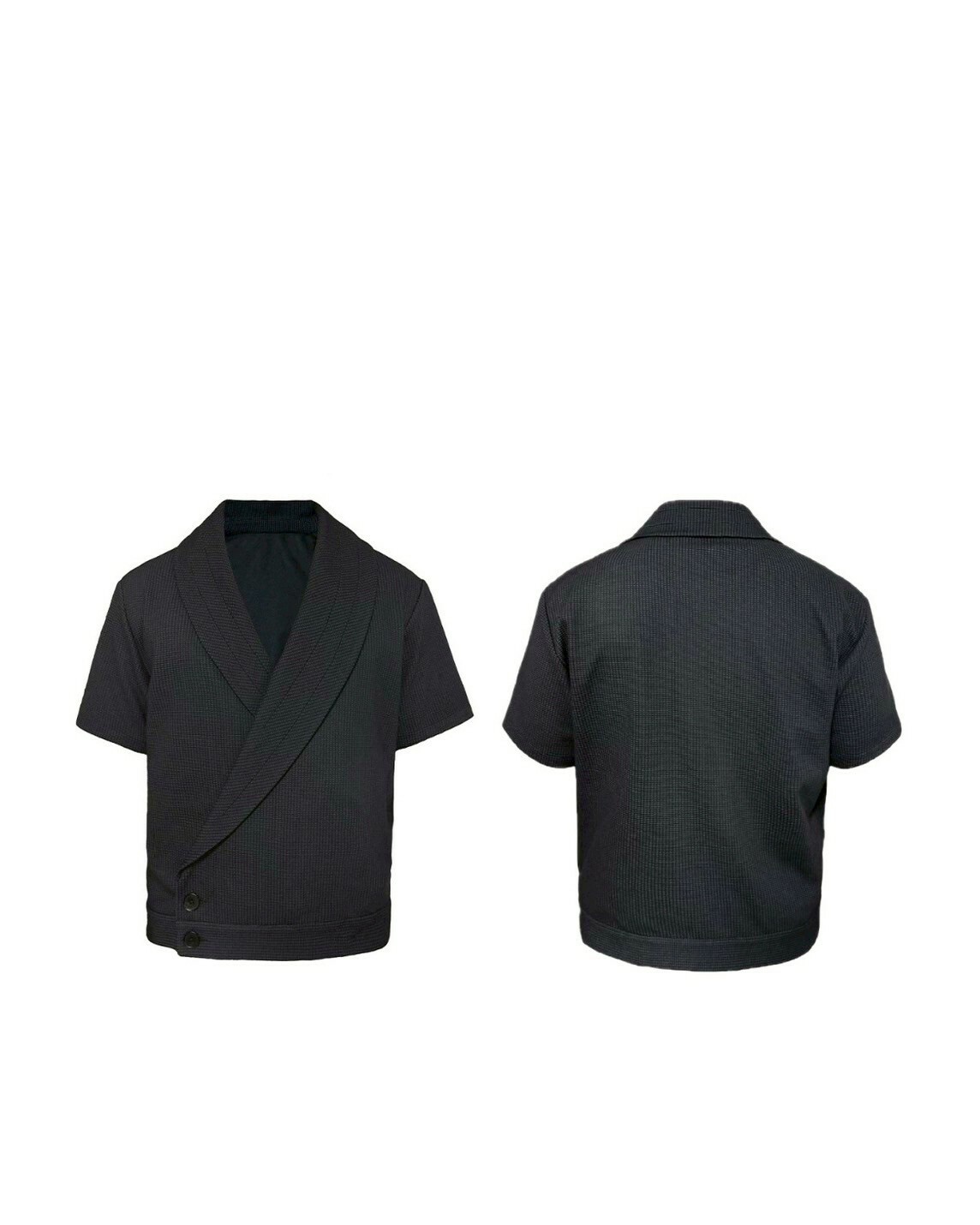 JCA 翻領 格子設計 可立領 硬挺抗皺 短袖#襯衫