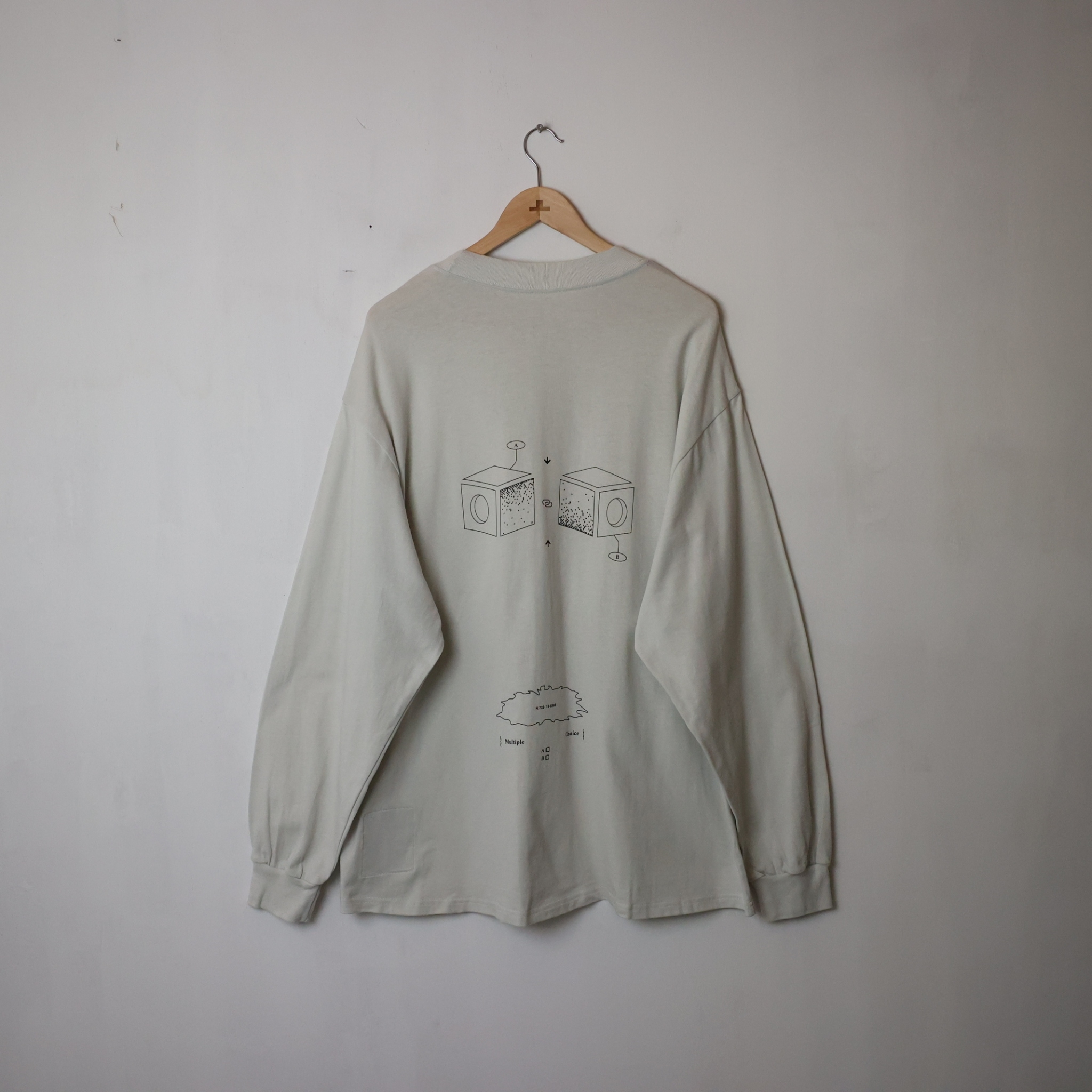 GOOPiMADE 22A/W VI-G01T - “Check Box” L/S Graphic Tee SIZE 3