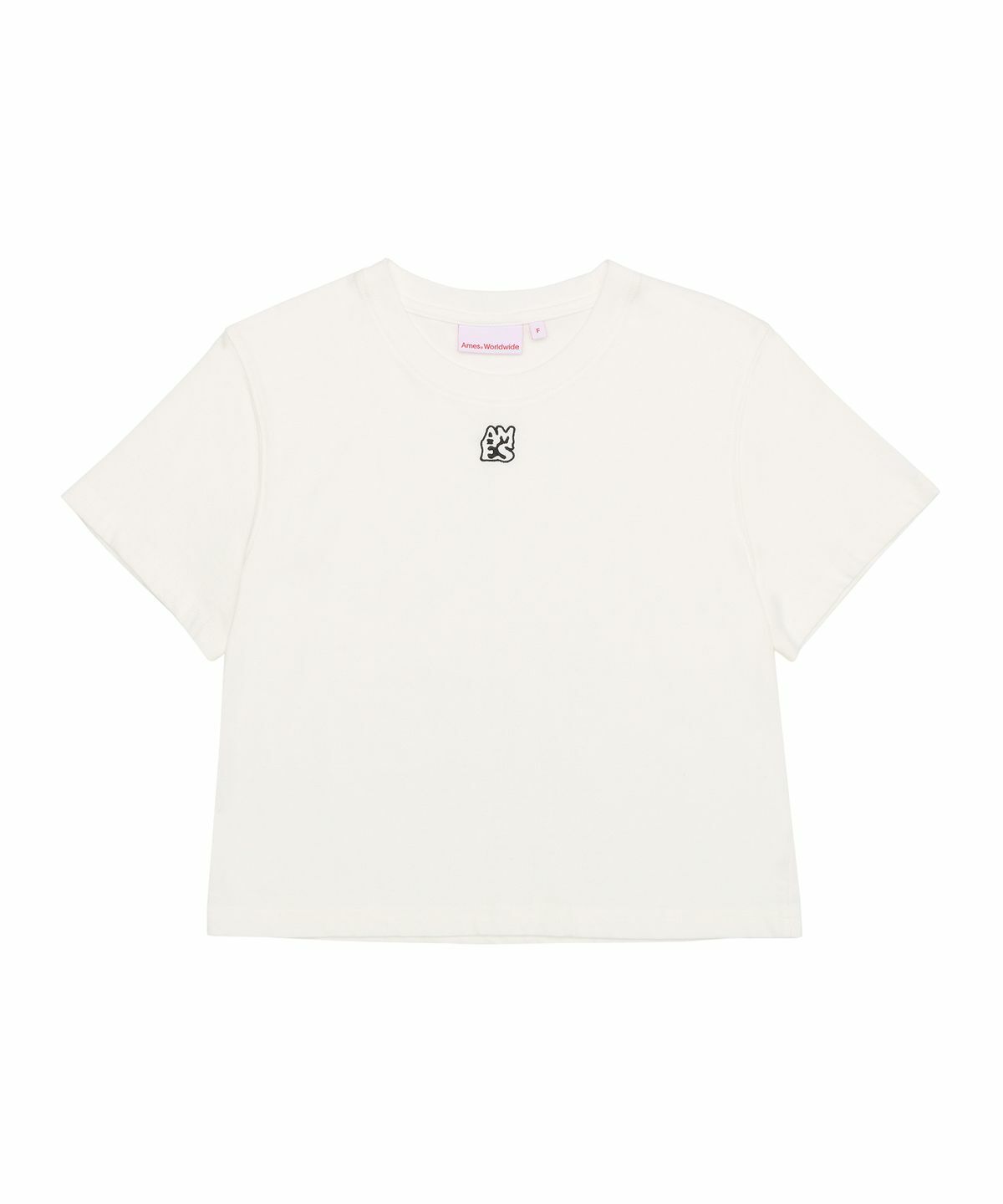 AMES WORLDWIDE BASIC SMALL LOGO CROP TEE