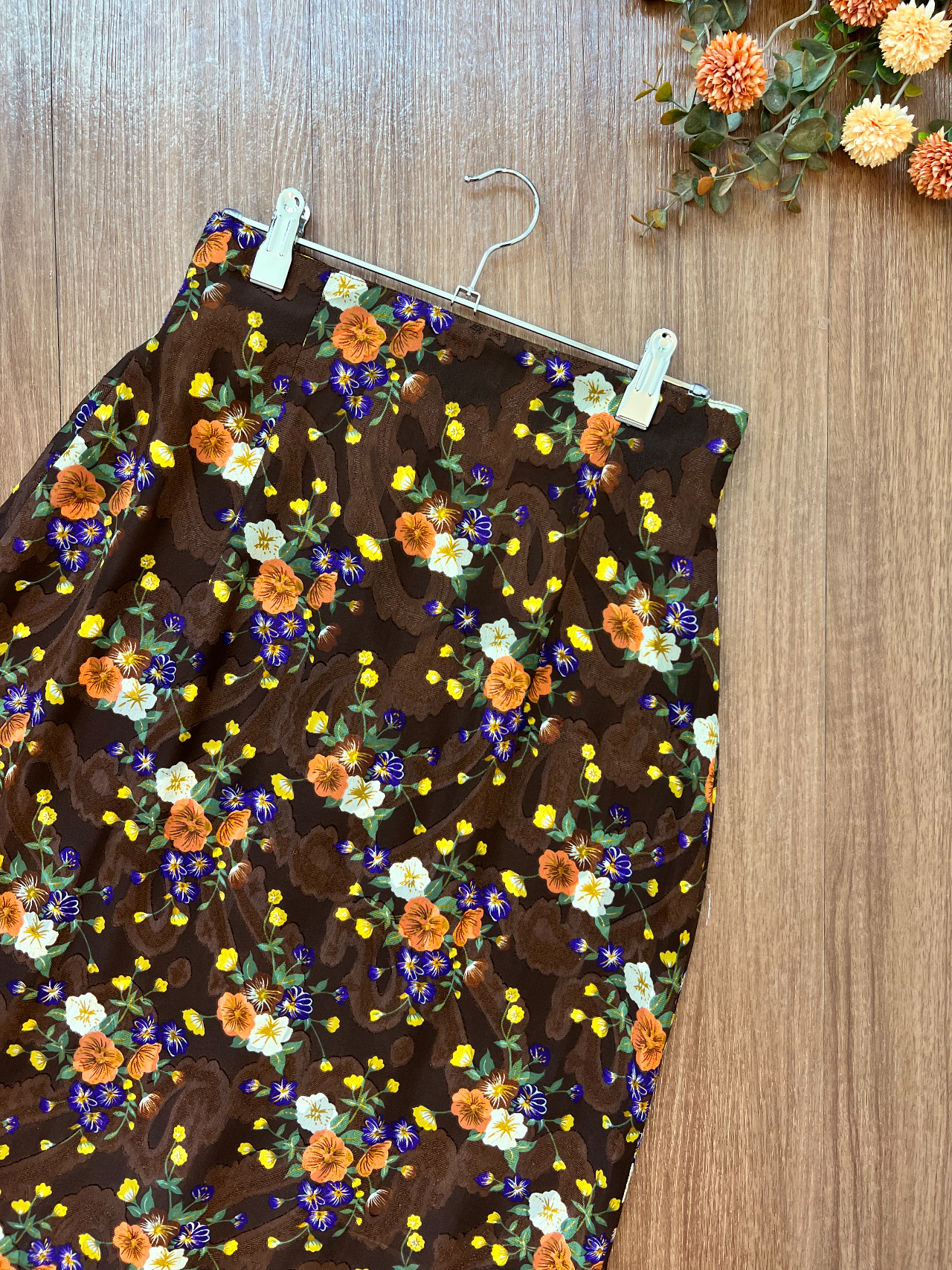 煎茶花語古著半身裙