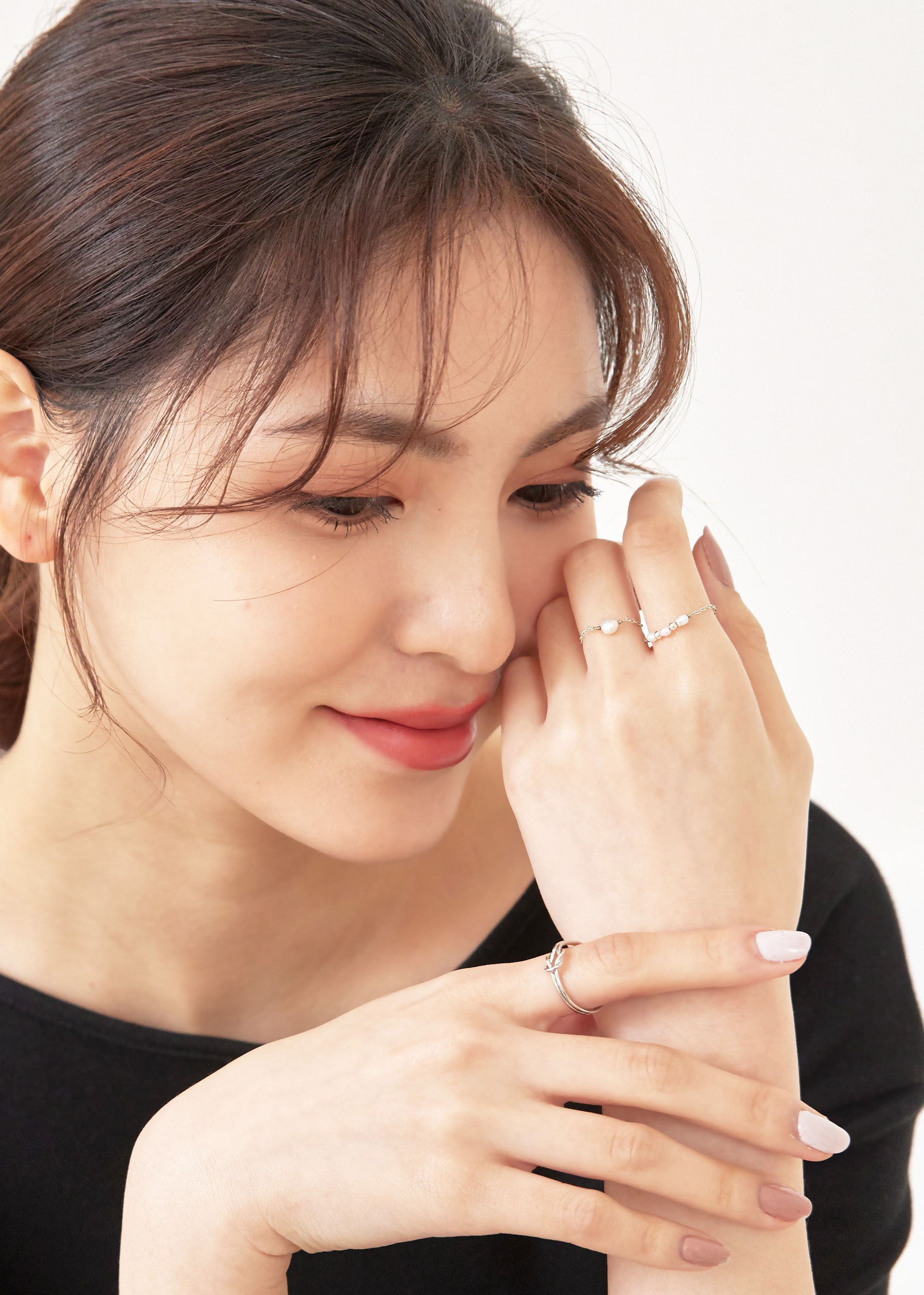 小米珍珠 鍊戒｜S925純銀｜