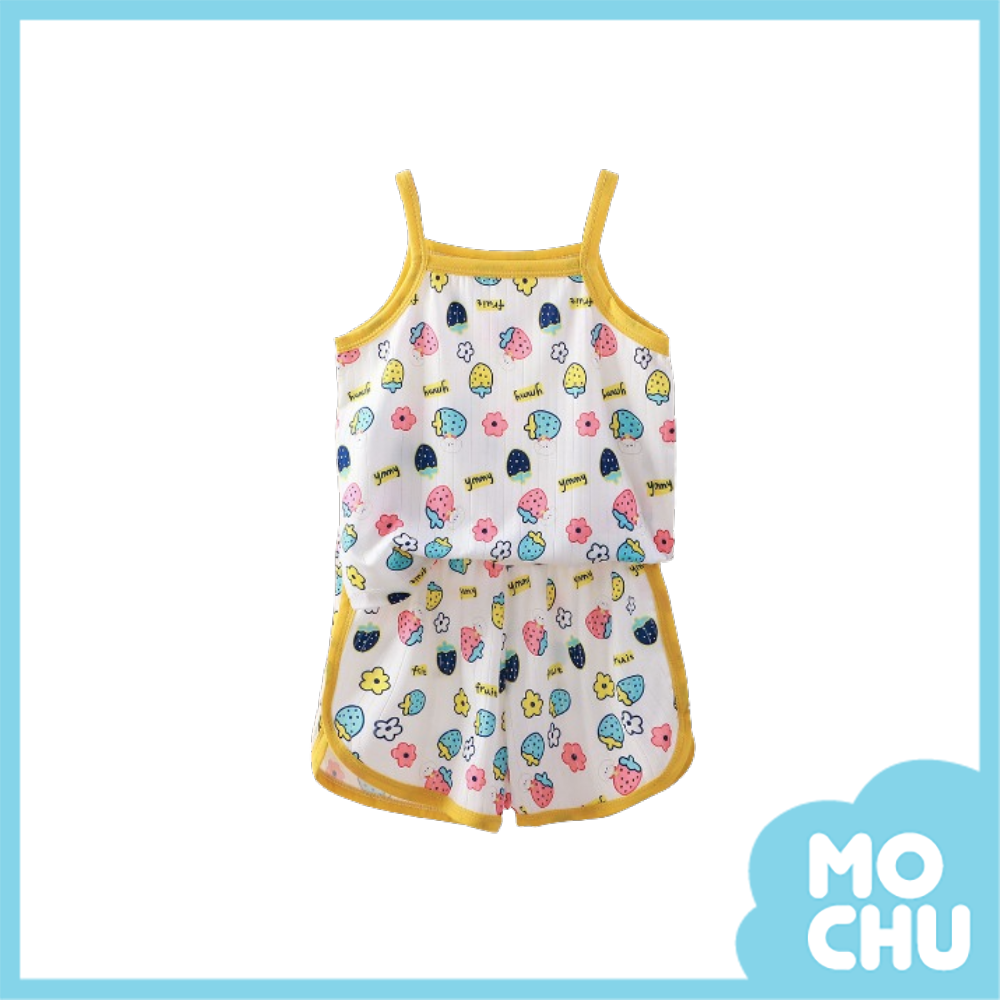 透氣細肩帶家居套裝-小草莓