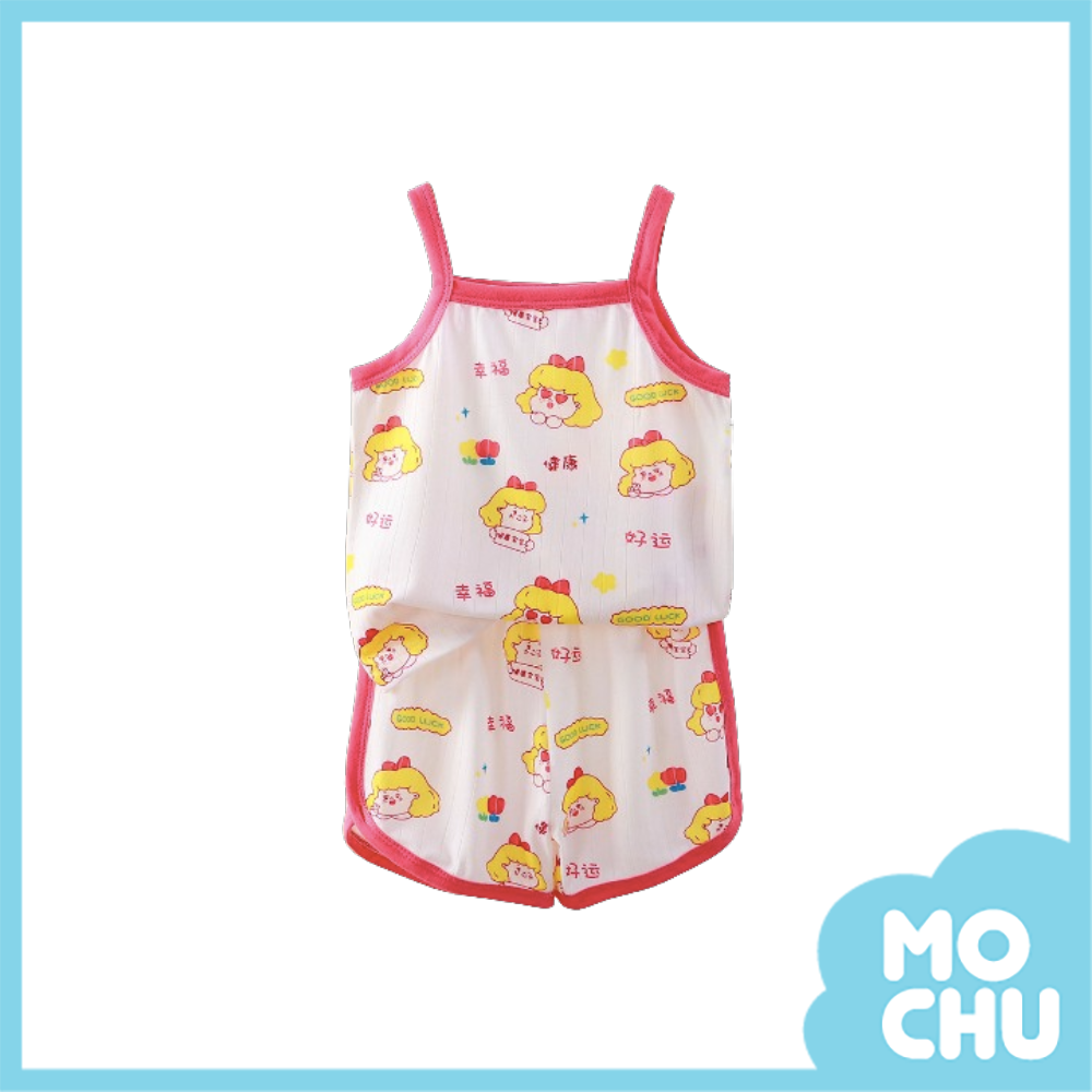 透氣細肩帶家居套裝-幸福女孩