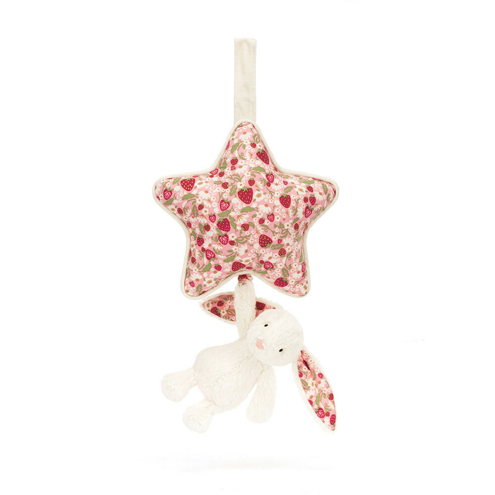 JELLYCAT Blossom Cream Bunny 'Berry' Musical Pull