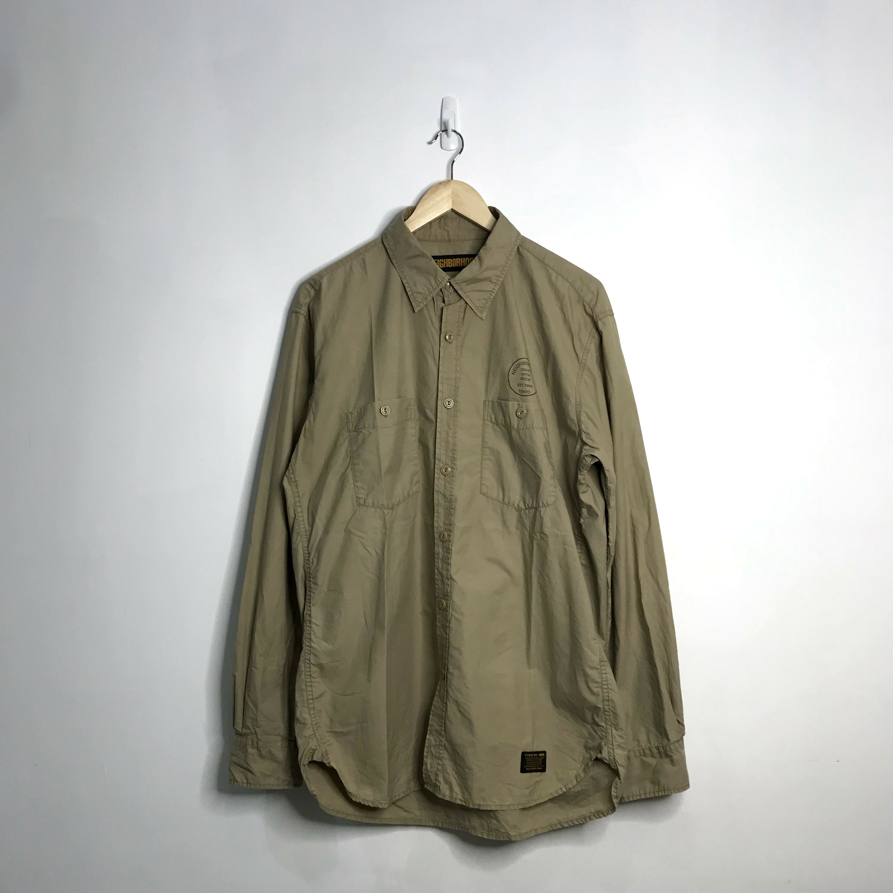 Neighborhood OFFICER SHIRT 181SPNH-SHM03 SIZE XL