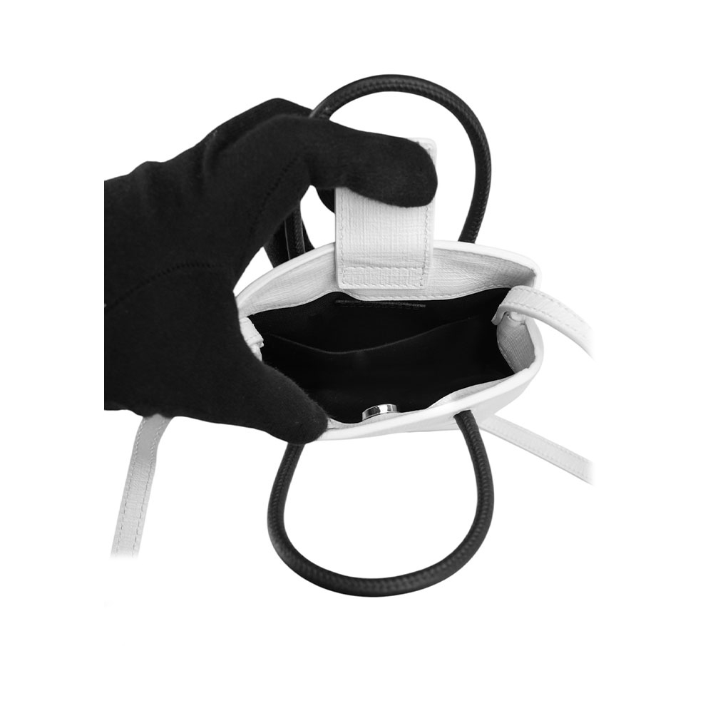 【BALENCIAGA】Logo購物手機袋(白色) 757773 0AI2N 9000