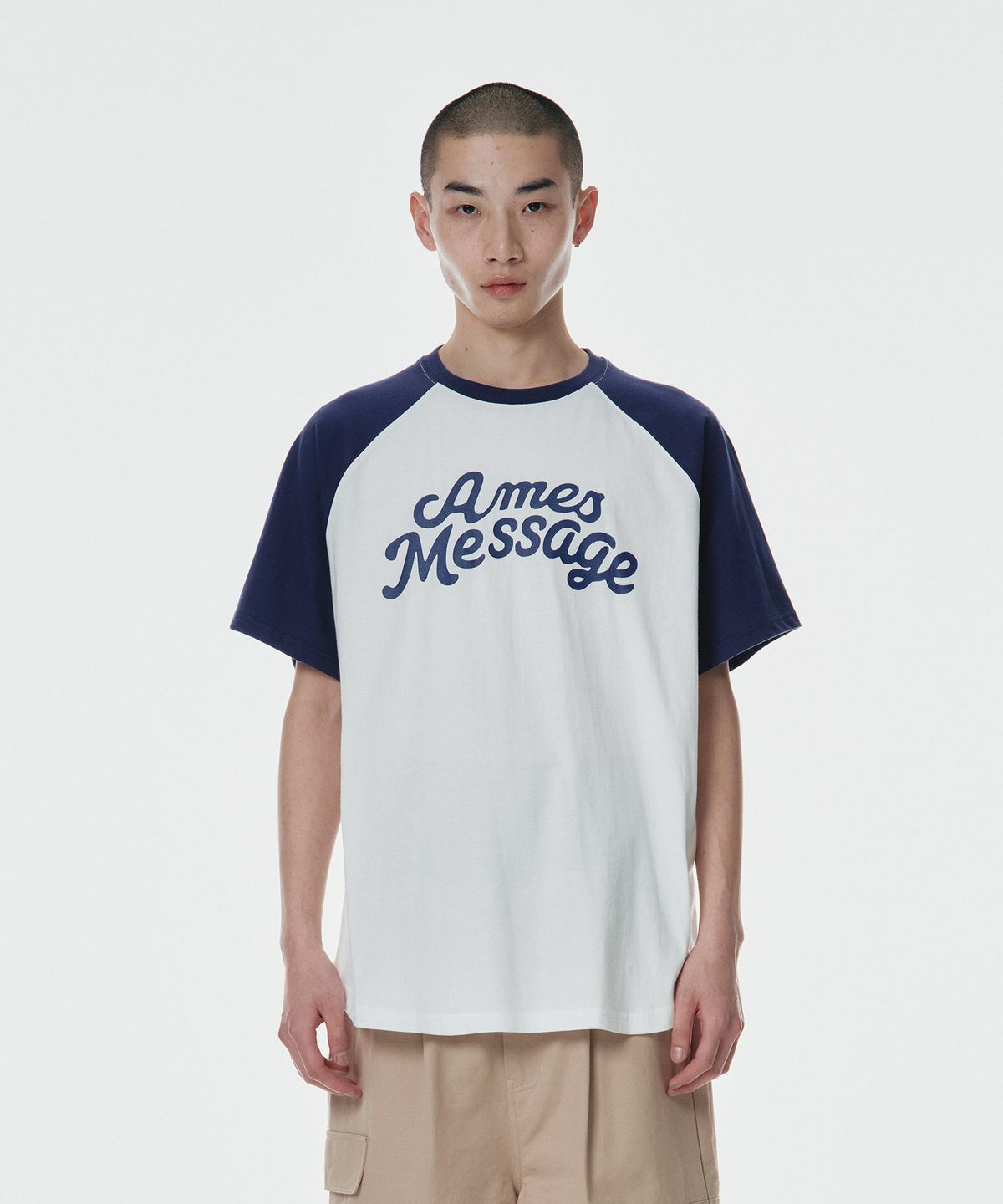 AMES WORLDWIDE AMES COLOR BLOCK RAGLAN TEE