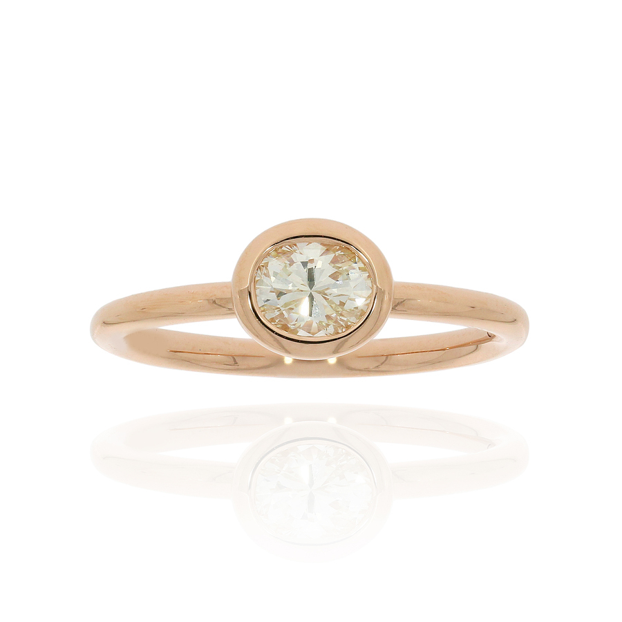 環抱系列|橢圓形鑽石戒指