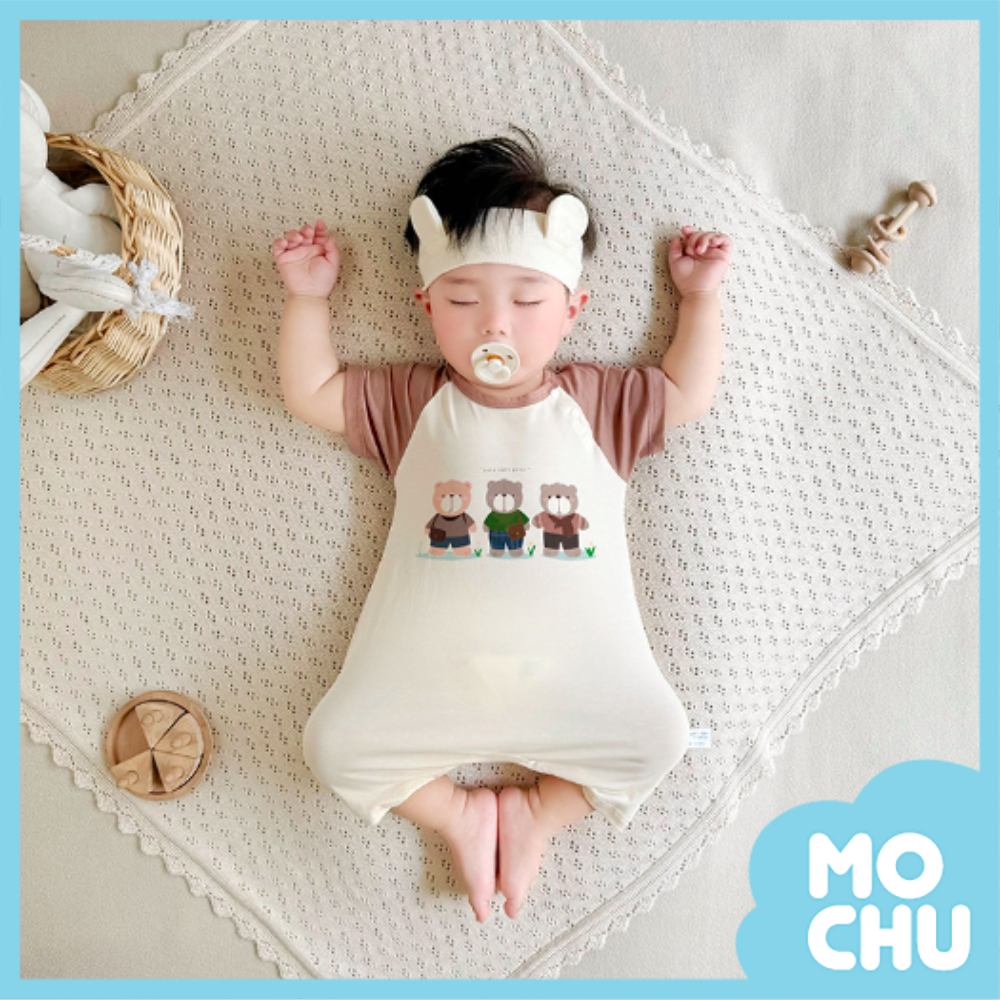 三隻小熊短袖連身衣