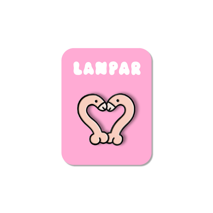 Lanparman｜絕版｜金屬徽章｜愛心ㄐㄐ