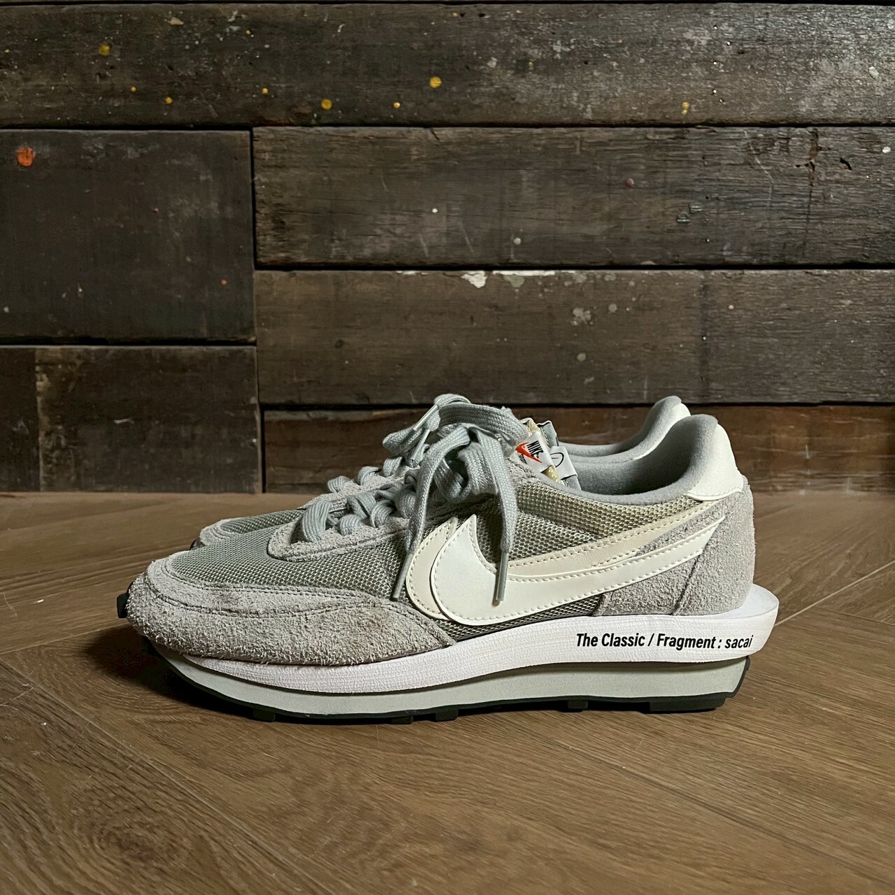 Nike LDWaffle x Sacai x Fragment Light Smoke Grey SIZE 28CM