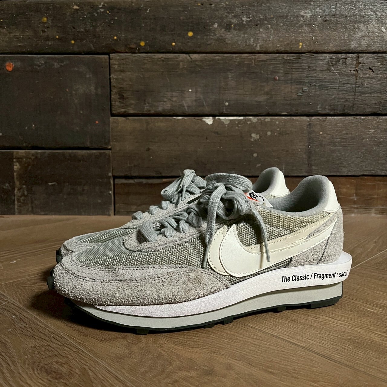 Nike LDWaffle x Sacai x Fragment Light Smoke Grey SIZE 28CM
