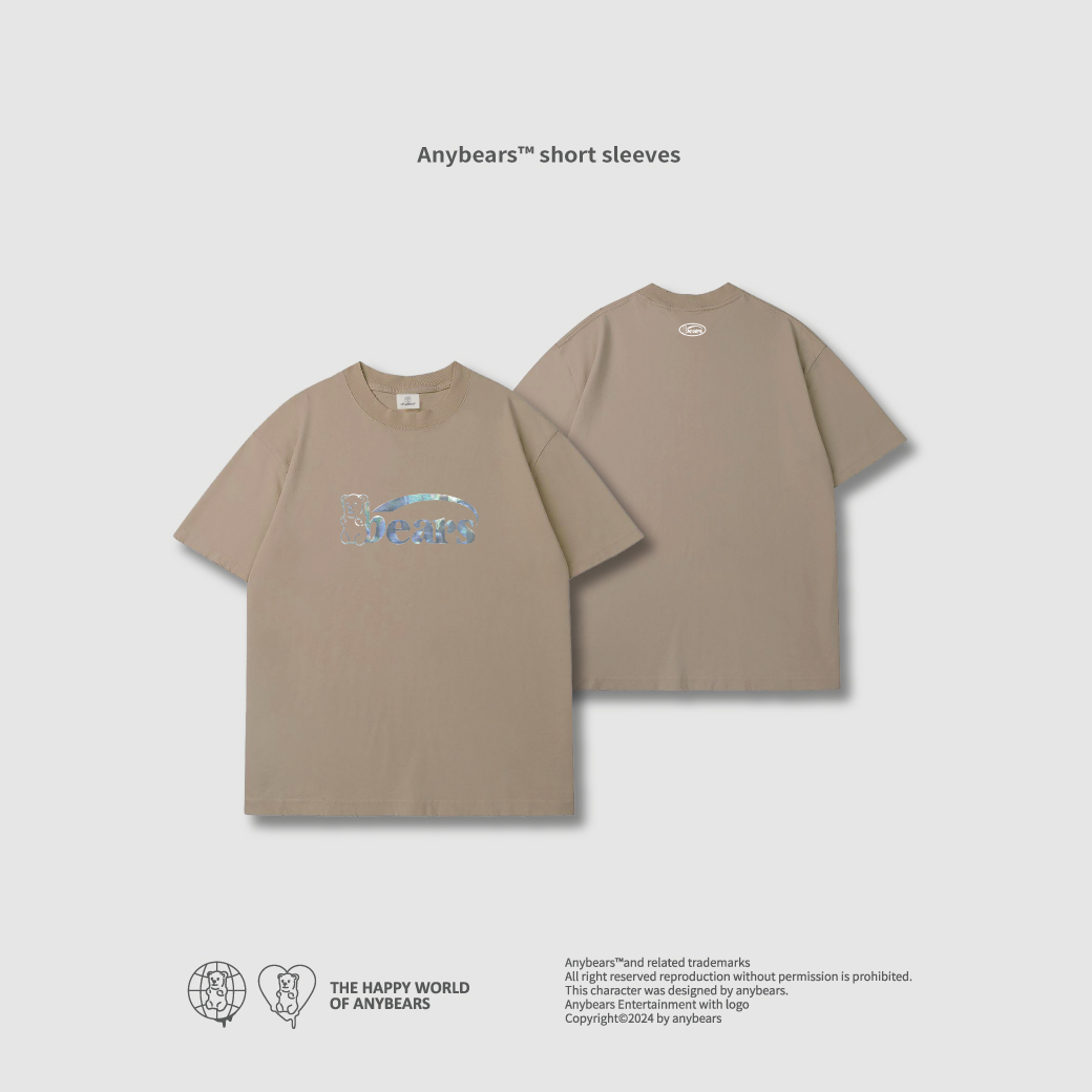 ANYBEARS® EM BEAR 銀邊熊 短Tee
