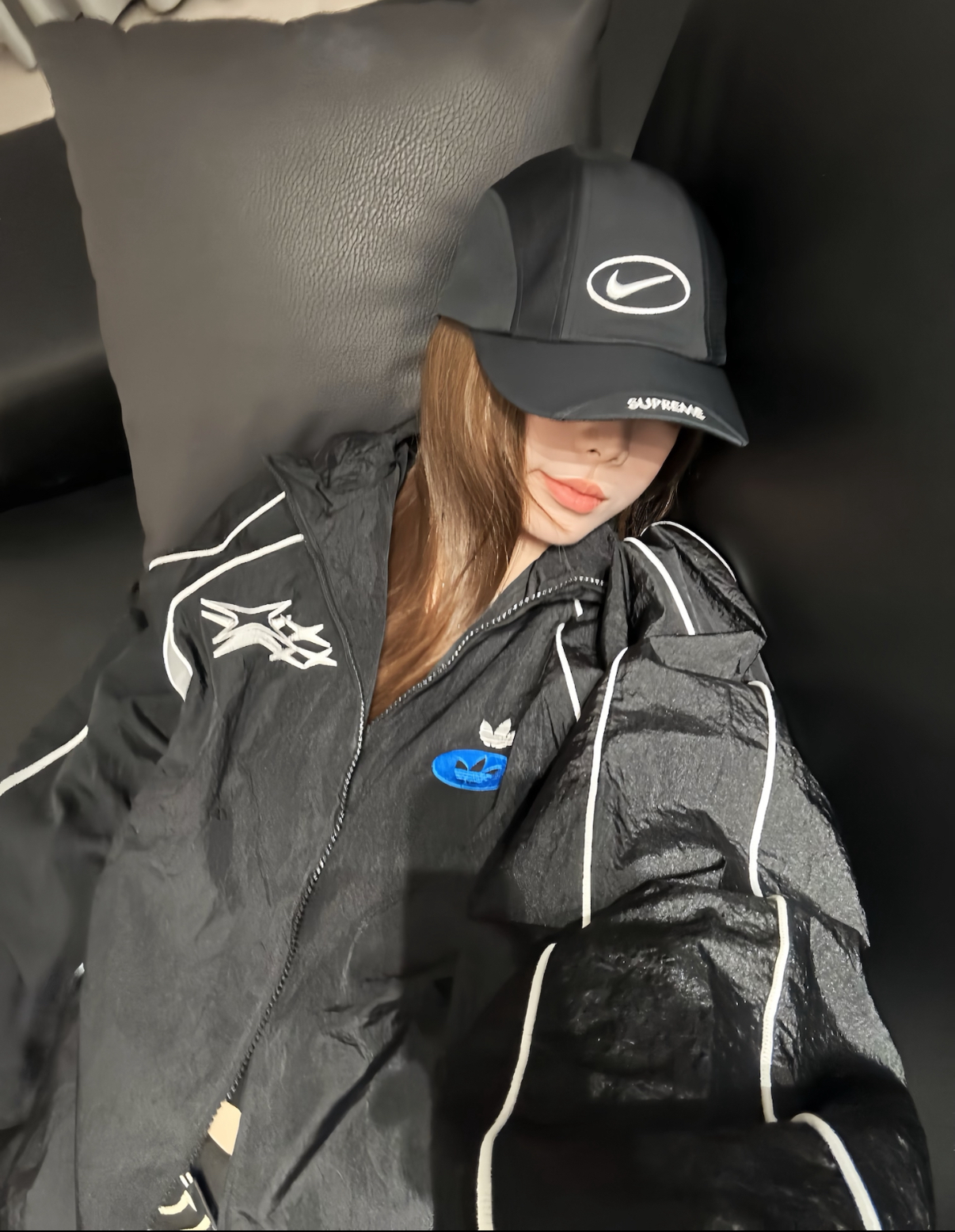 Adidas Originals Racing V-Day 賽車風立領外套 黑色 休閒 防風外套 寬鬆 JM8028/預購