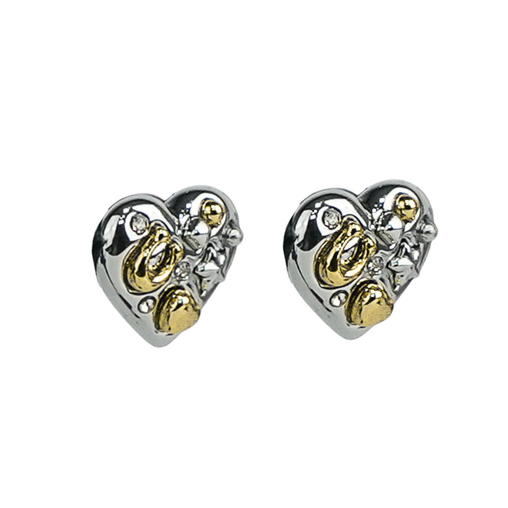 【COACH】愛心造型及C Logo 星星圖案針式耳環(金色/銀色)