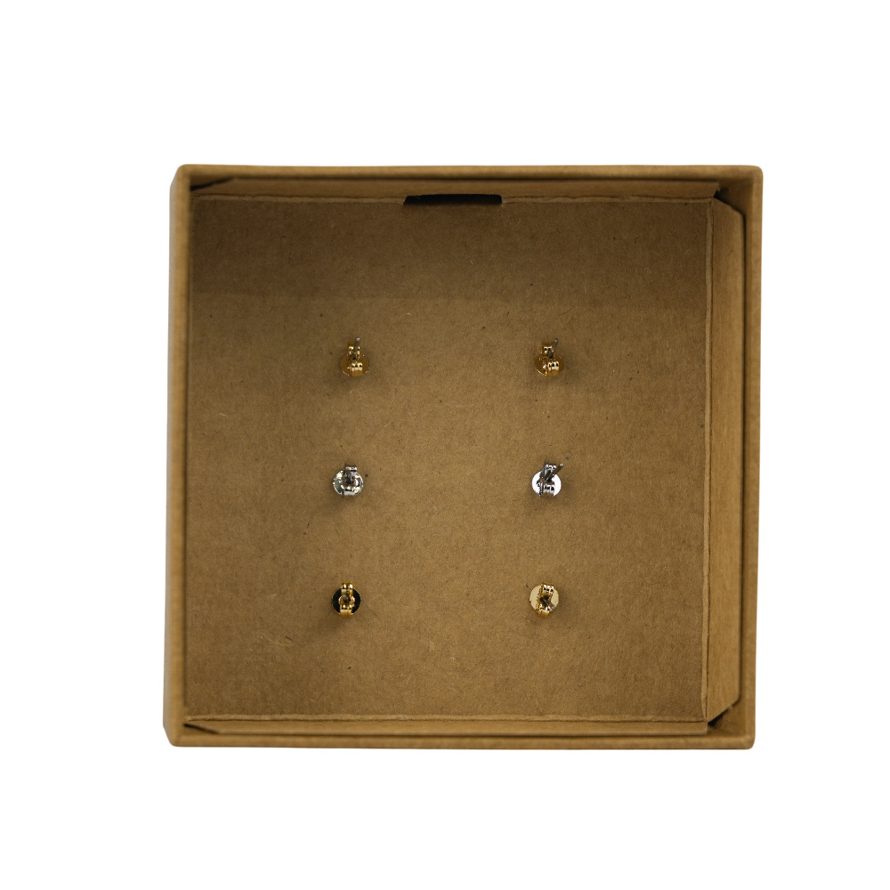 【COACH】泰迪熊/愛心/圓形玻璃水鑽造型耳環禮盒組(金色/銀色)CY114 A31