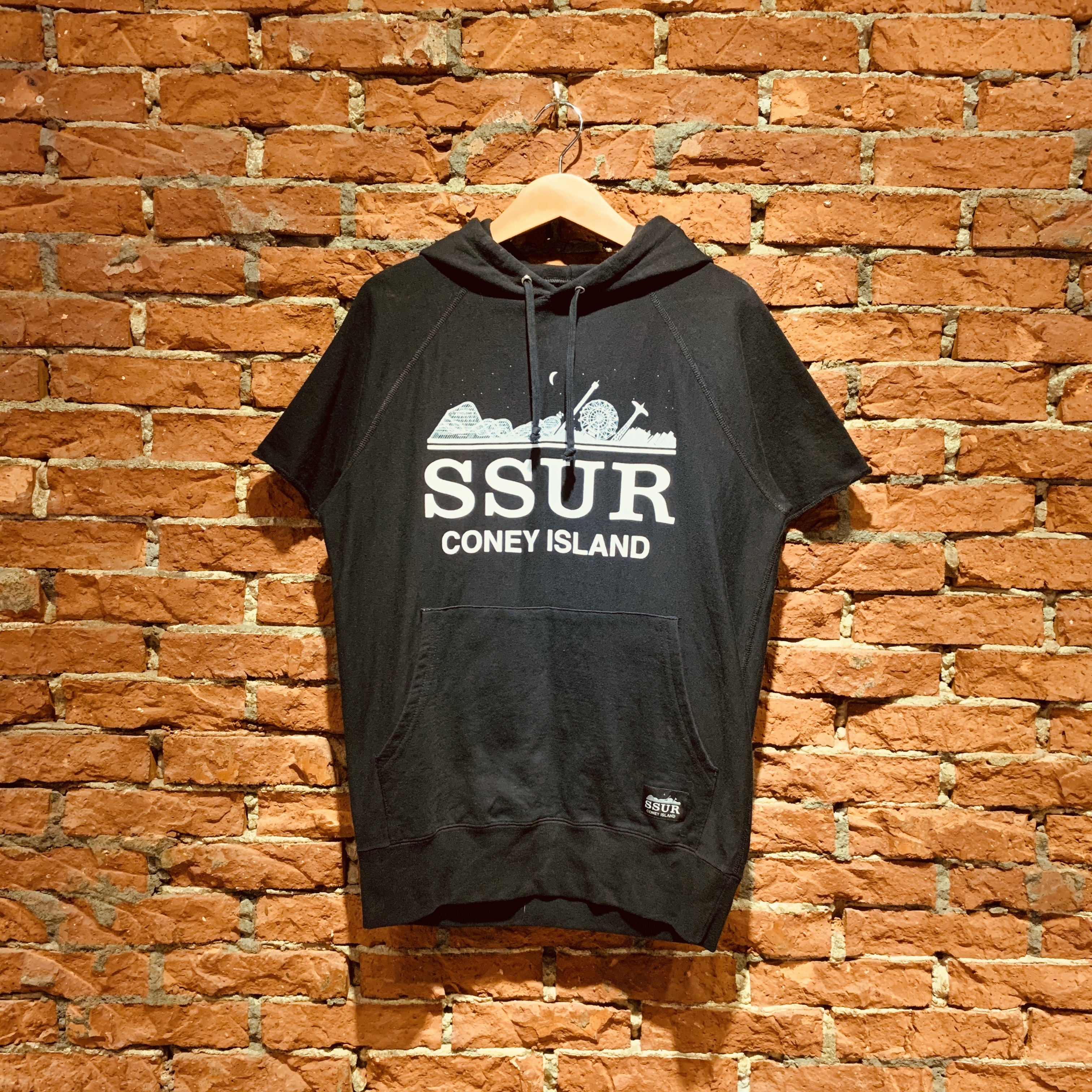 SSUR Coney Island Fastlife Cut Off Hoodie SIZE S