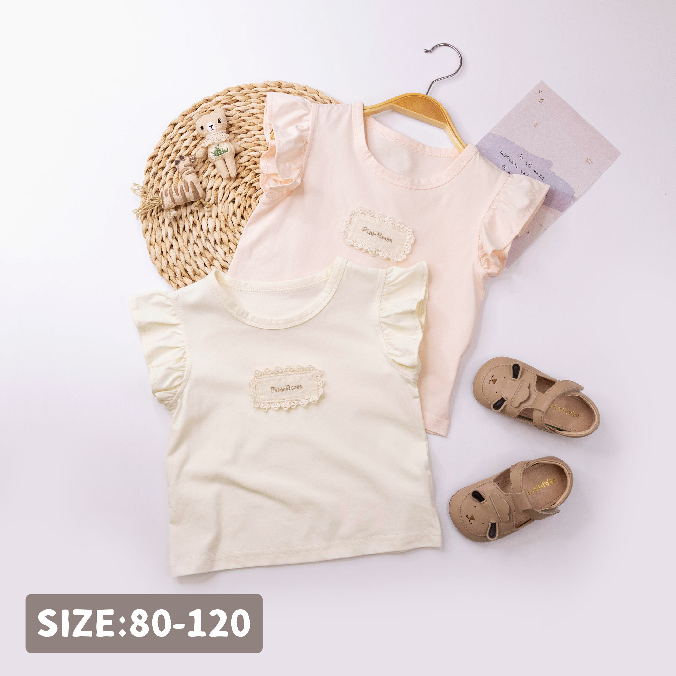 【H50121】氣質緹花刺繡布貼上衣＊二色