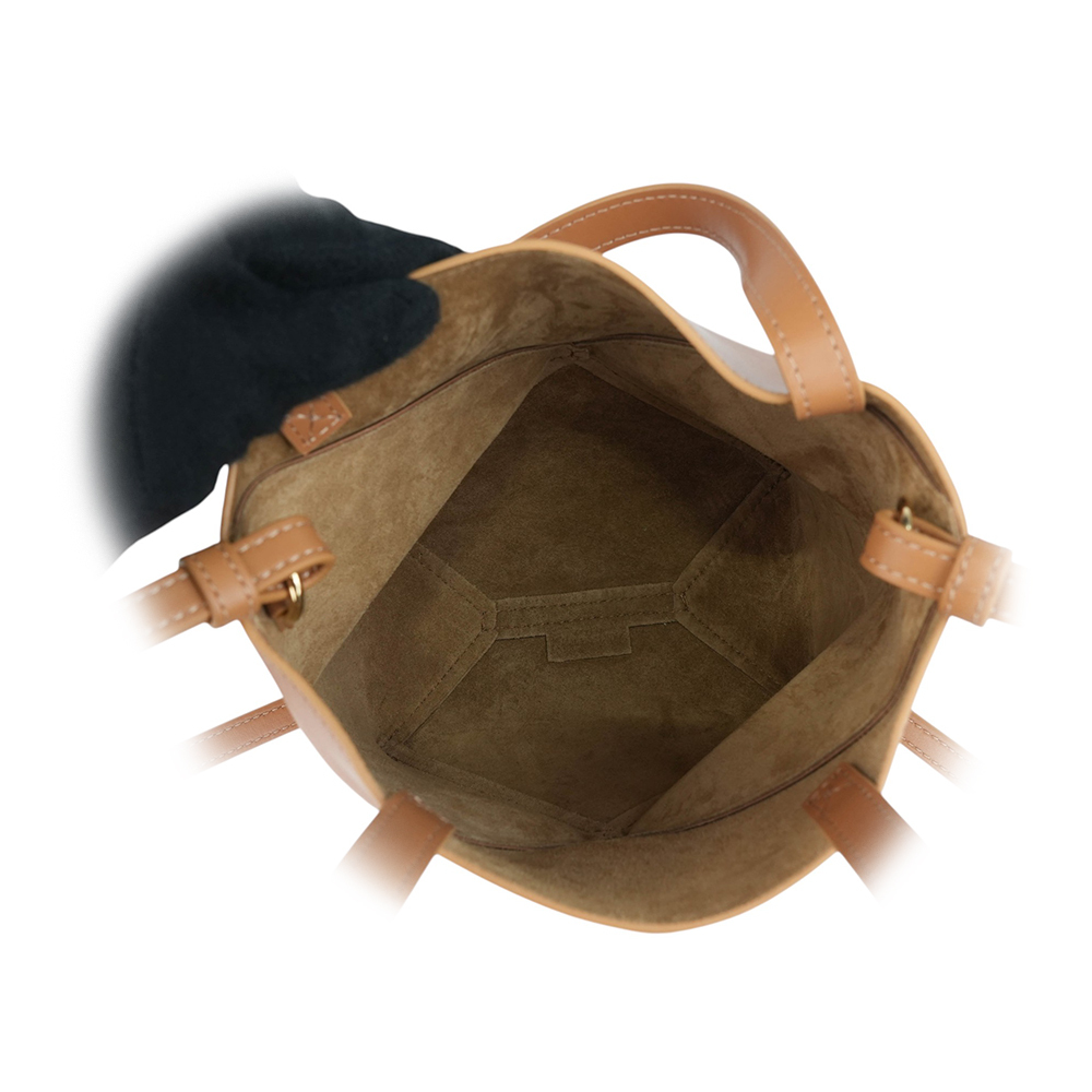 【LOEWE】Puzzle 亮面小牛皮迷你摺疊托特包(暖沙色)  A657V25X01 2586