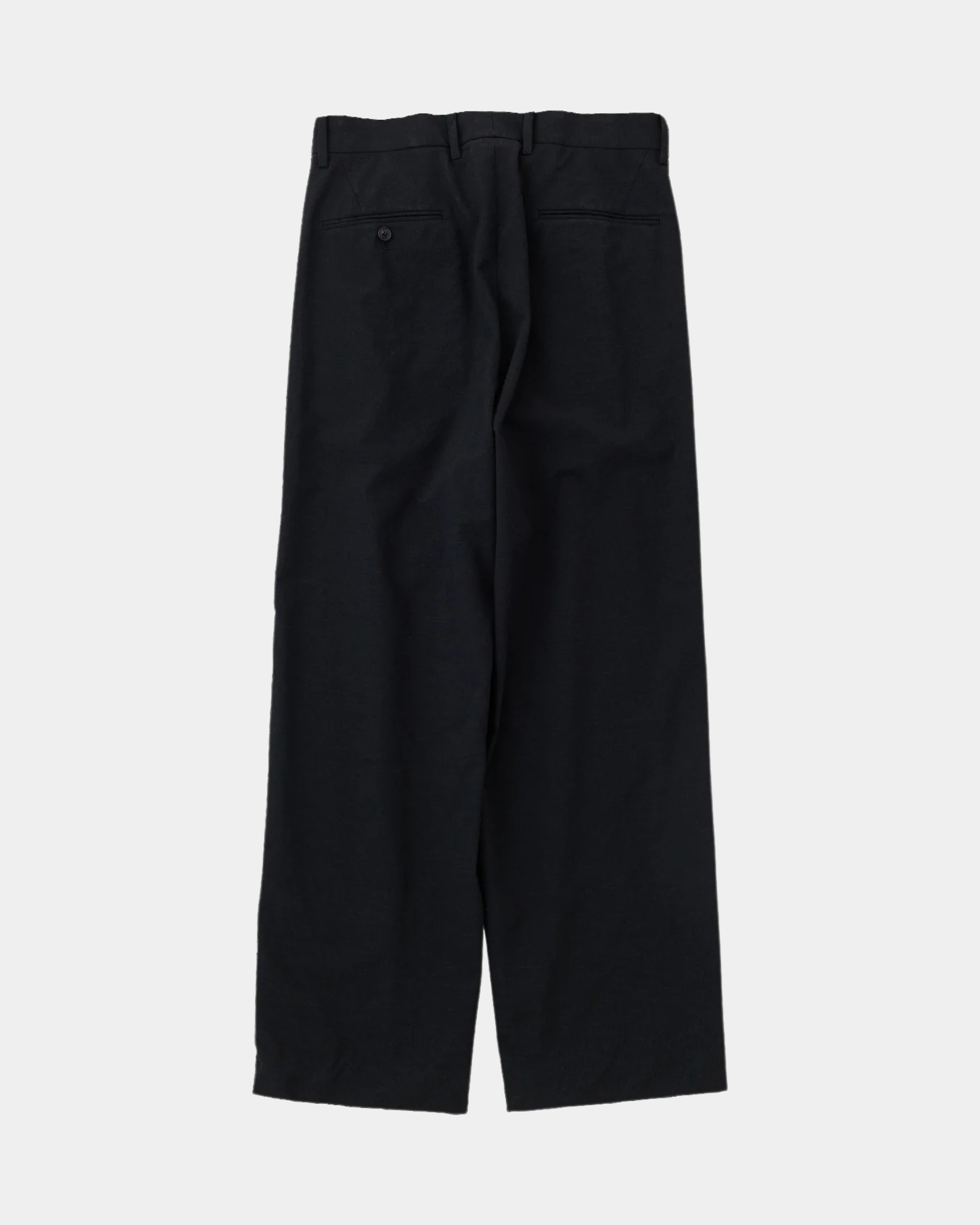 URU TOKYO - WOOL TROPICAL - 1 TUCK PANTS / BLACK