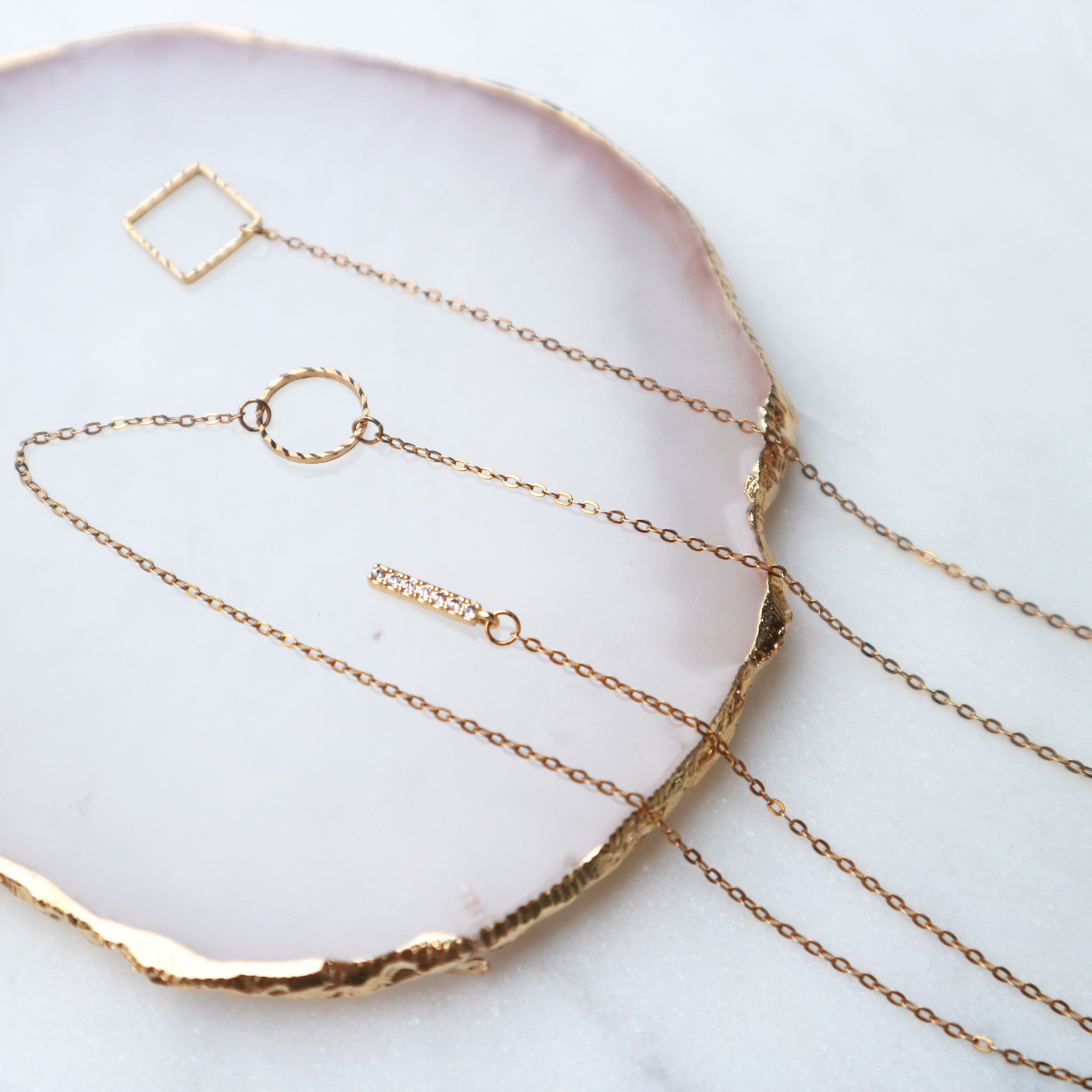 幾何鍊-多戴法-14K注金