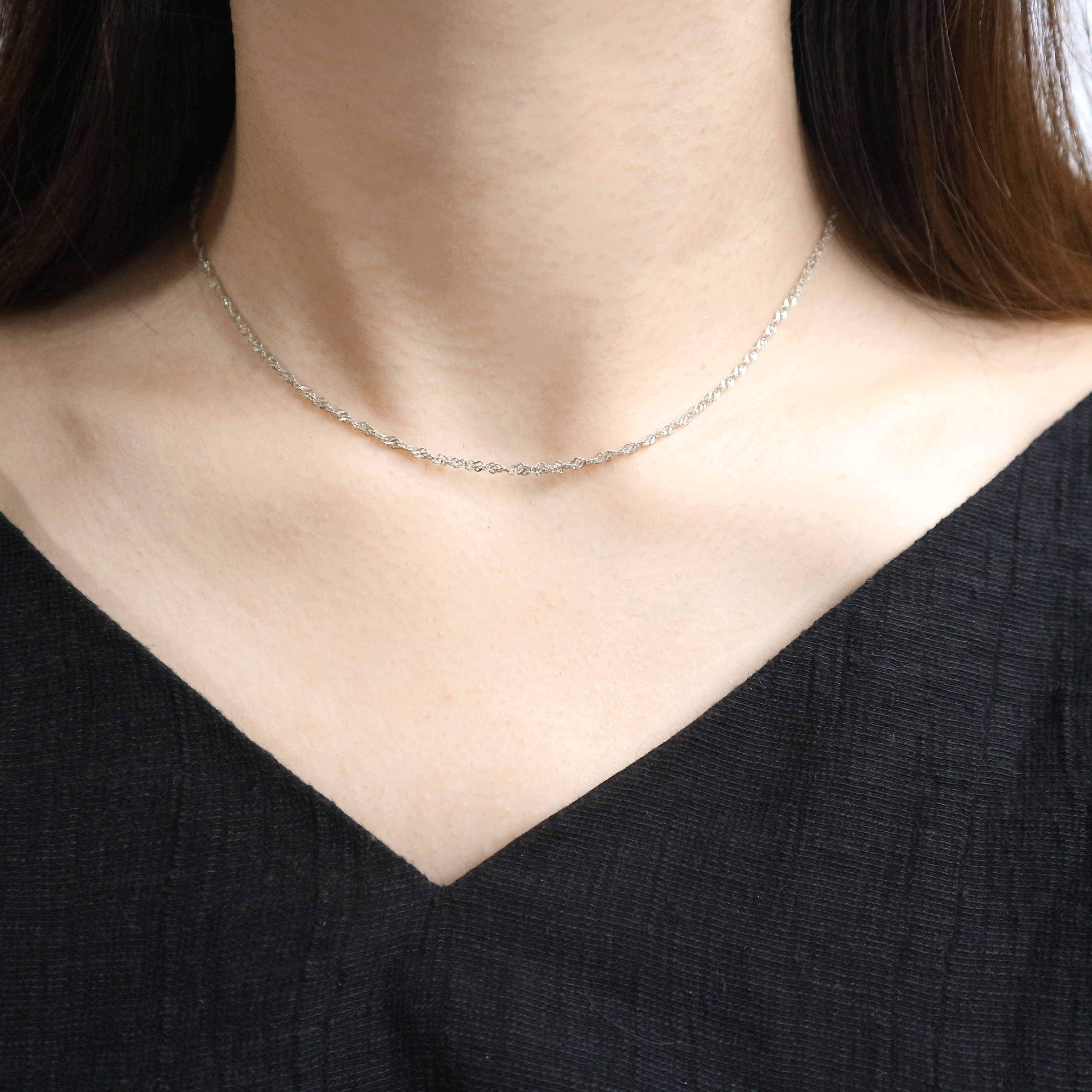 漣漪 鎖骨鏈-S925純銀