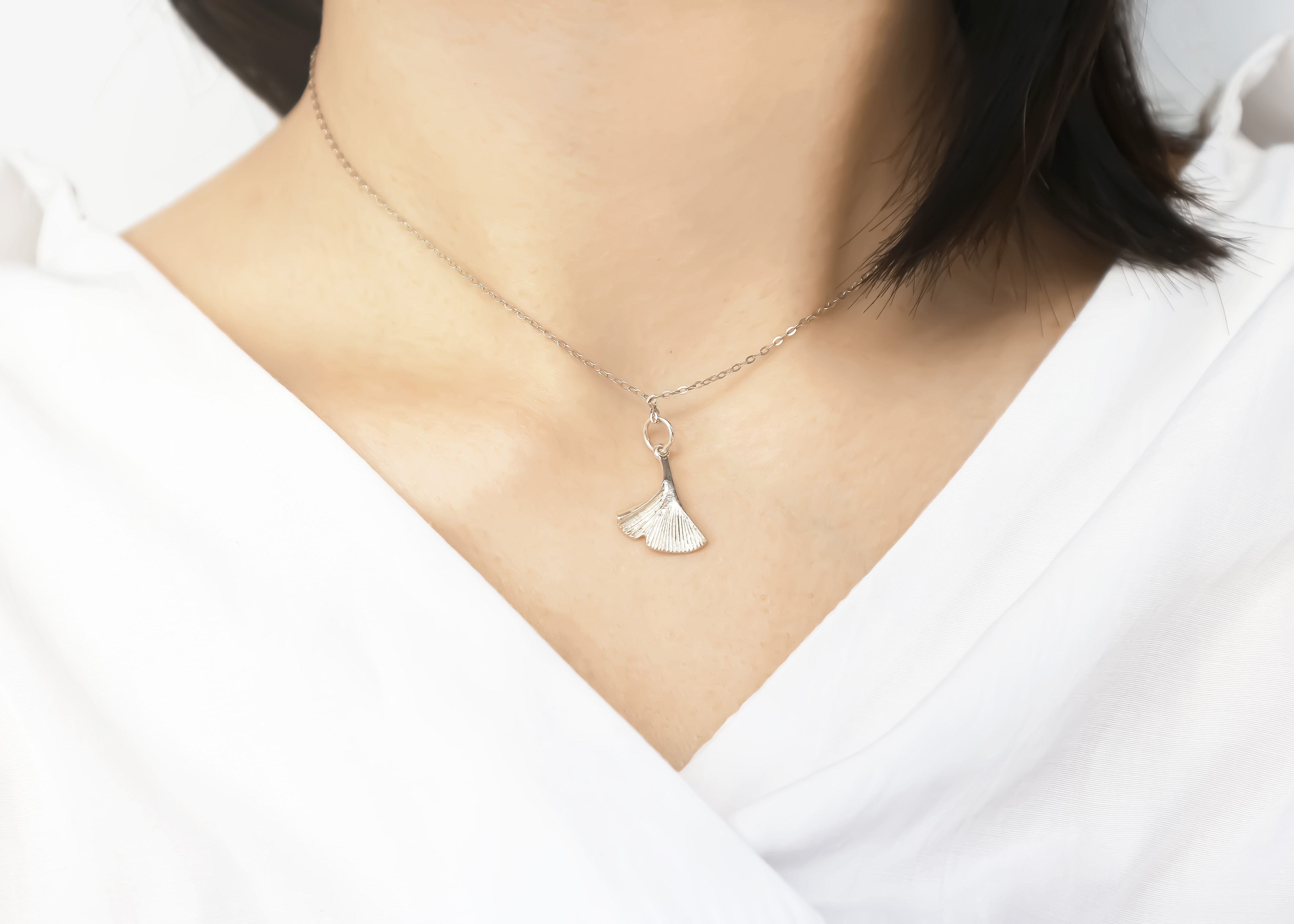 銀杏項鍊-S925純銀