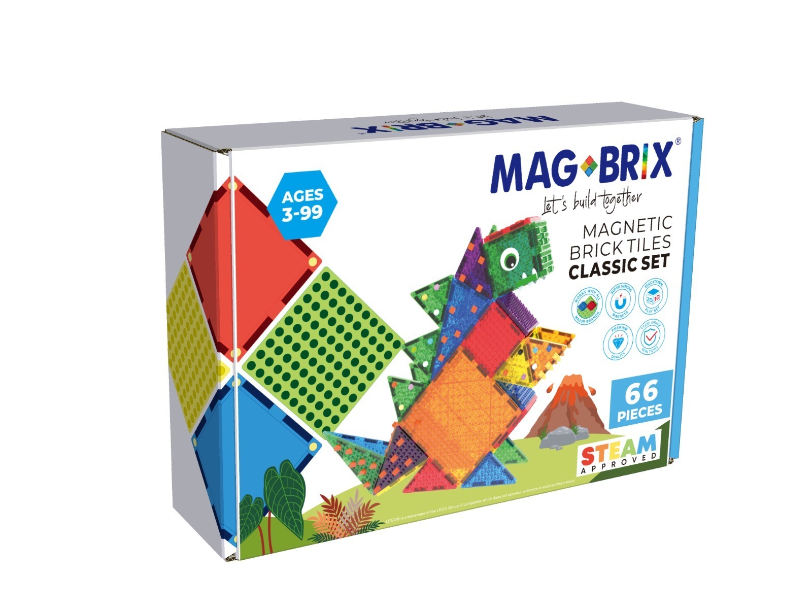 MAGBLOX-MAGBRIX 積木磁力片綜合組66pcs