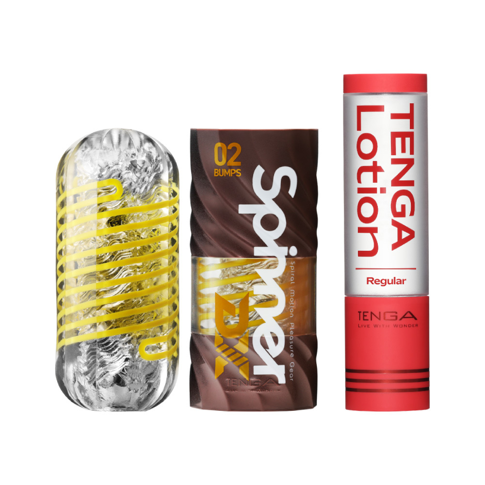 SPINNER DX 極上迴旋杯 [BUMPS / 蛇龍卷] + TENGA LOTION套組