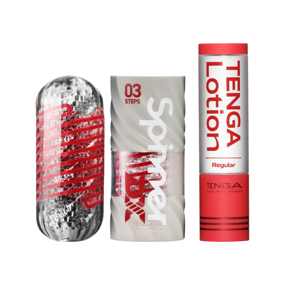 SPINNER DX 極上迴旋杯 [STEPS / 巨齒輪]  + TENGA LOTION套組