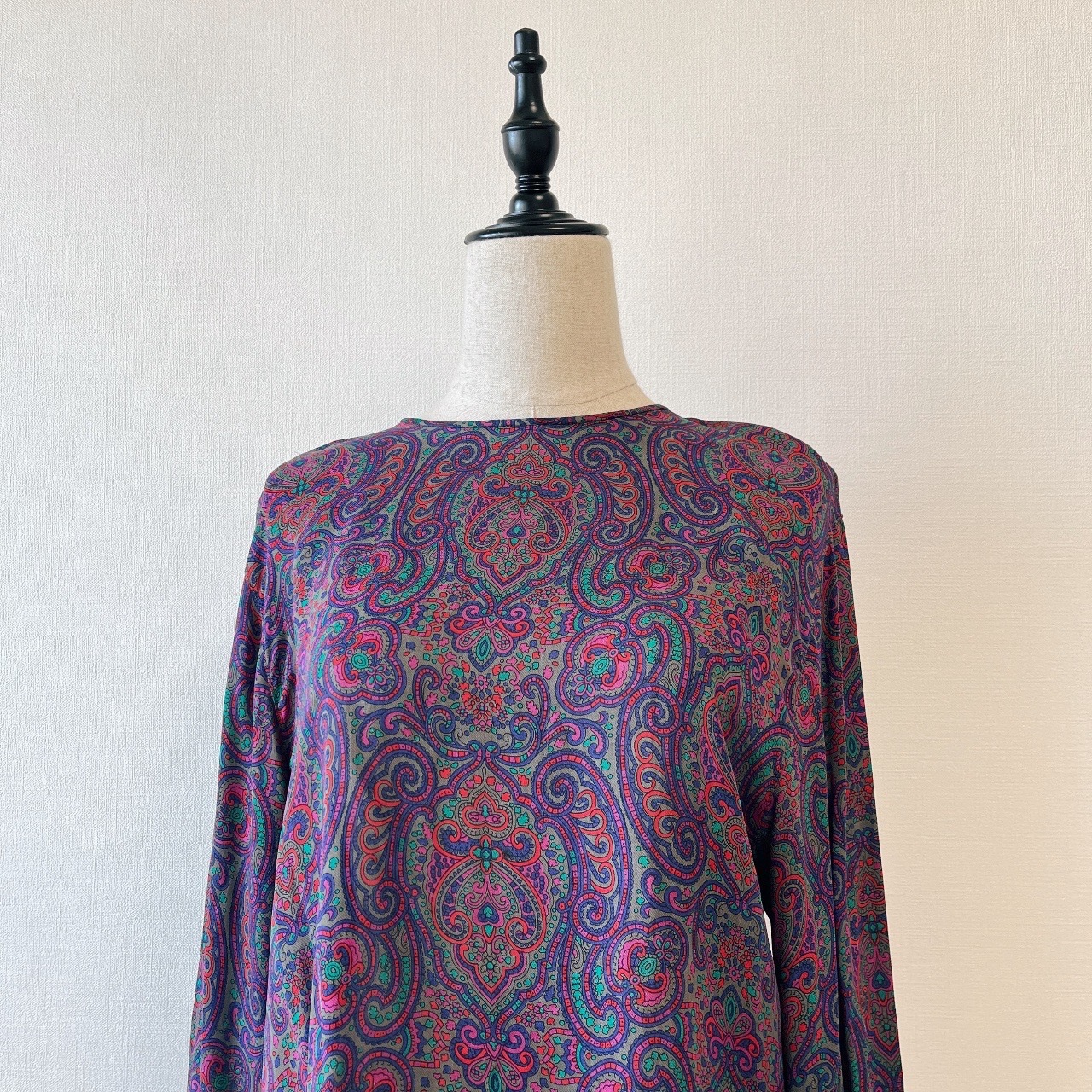 Liz claiborne紫色華麗圖案古著上衣