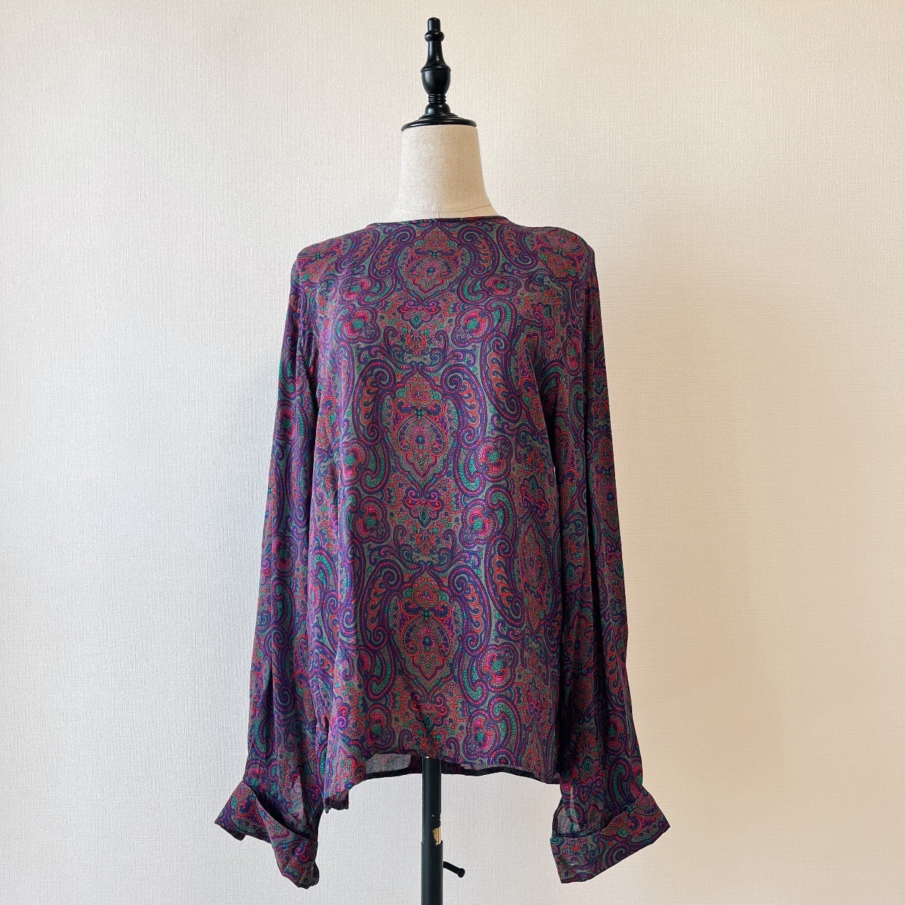 Liz claiborne紫色華麗圖案古著上衣