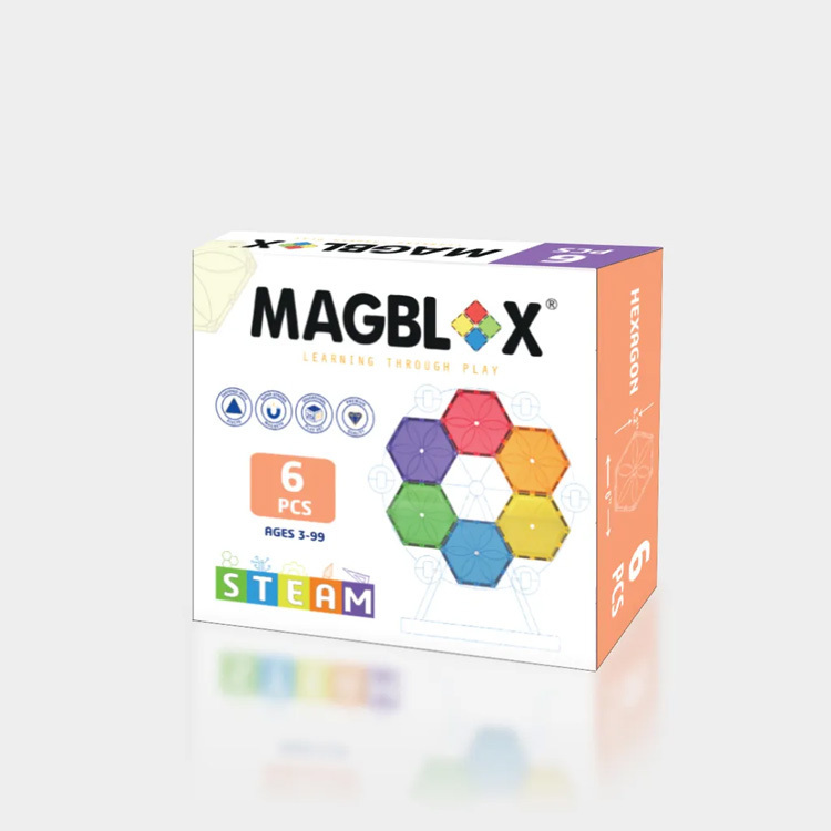 MAGBLOX 美學磁力片六角形6pcs