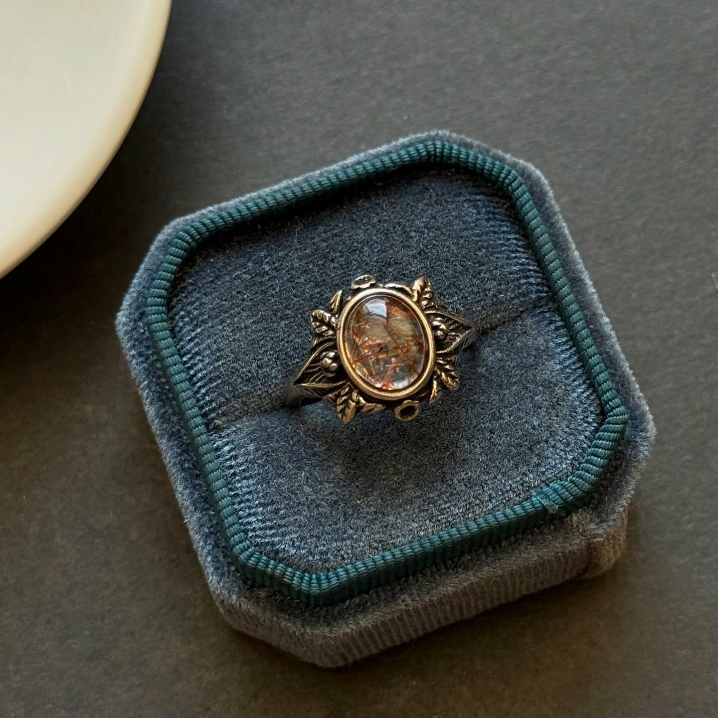 [原石] 黑金超七 水晶戒指