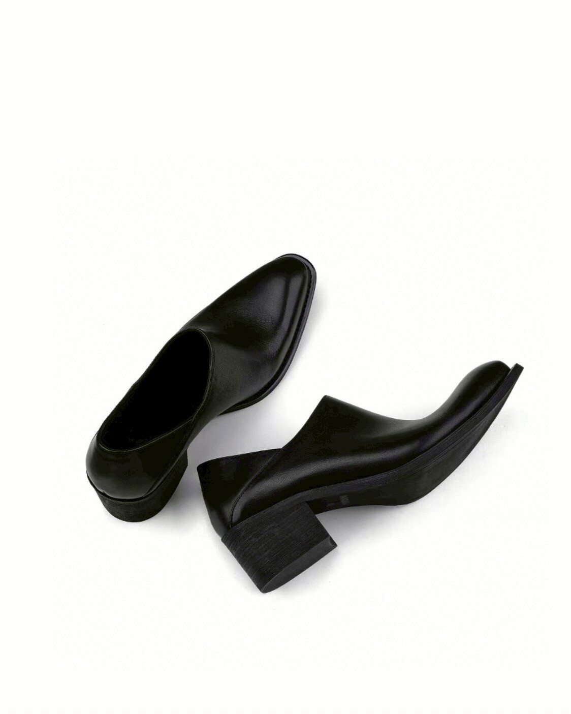 HANQIA 設計 尖頭 增高 #皮鞋