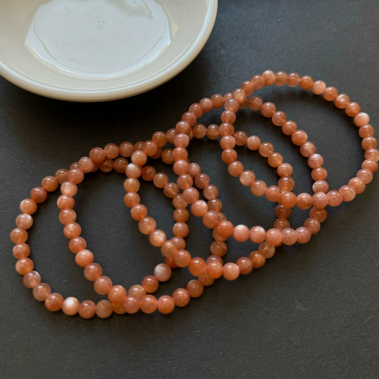 [原石] 蜜桃月光石 / 橙月光石 水晶手串