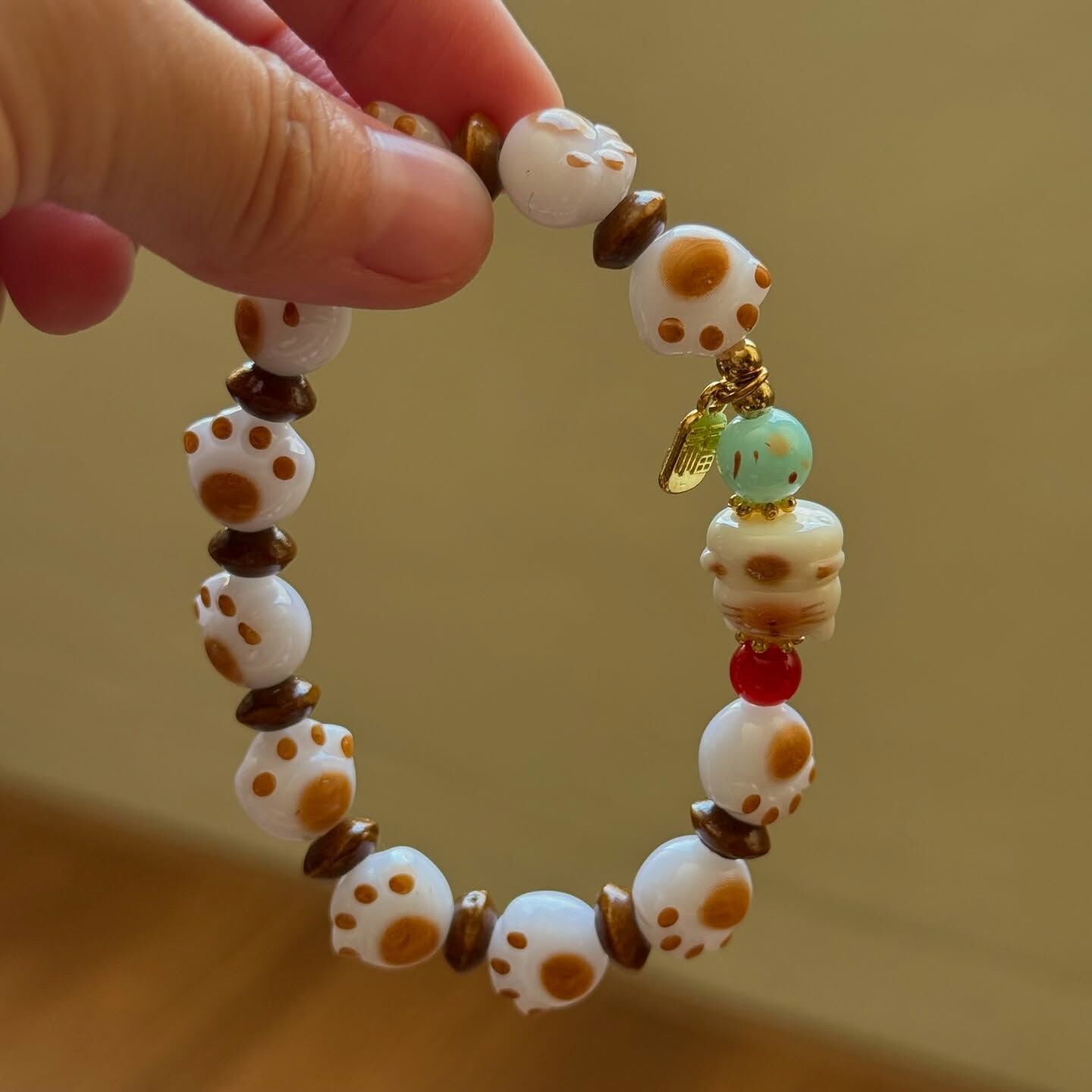 [原石] 貓掌 造型手串 可做串珠配件材料