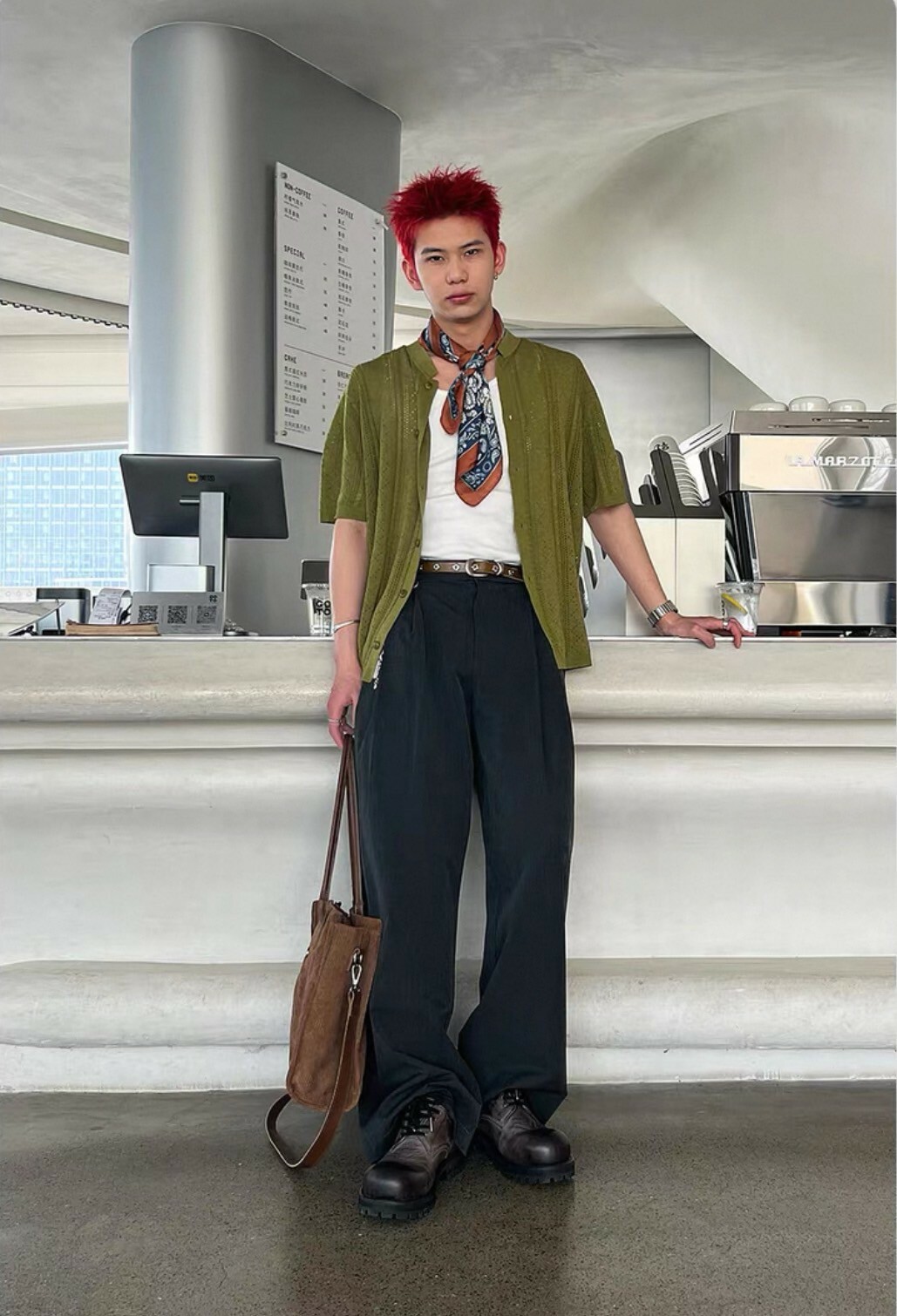 HANQIA 手工擦皮 休閒 圓頭 #皮鞋