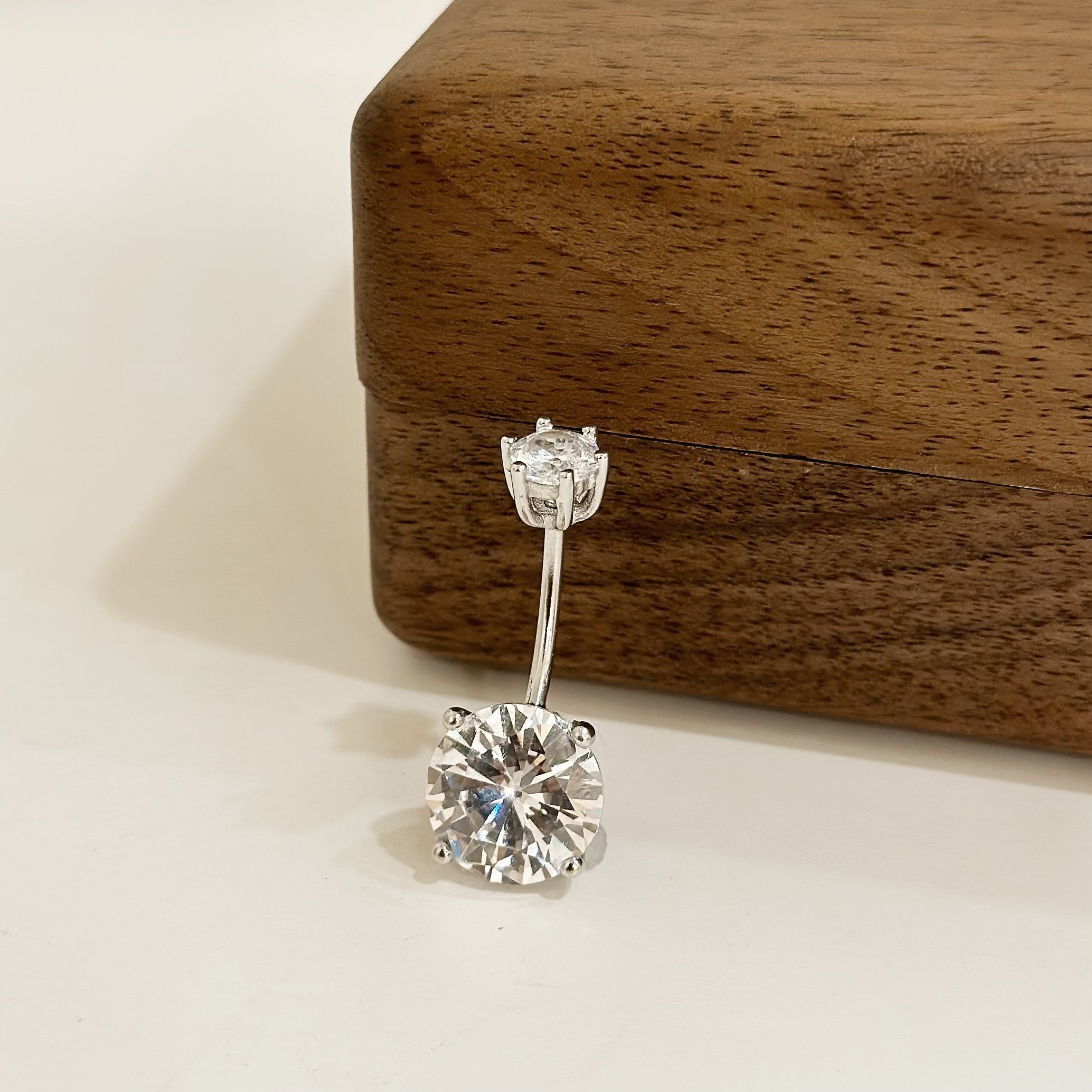 【純銀】基本大鑽款肚環