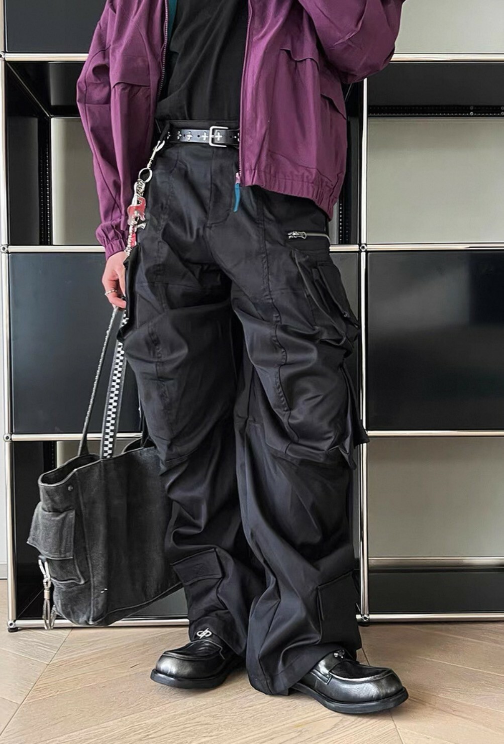 HANQIA 金屬做舊 擦色 方頭 樂福鞋 #皮鞋