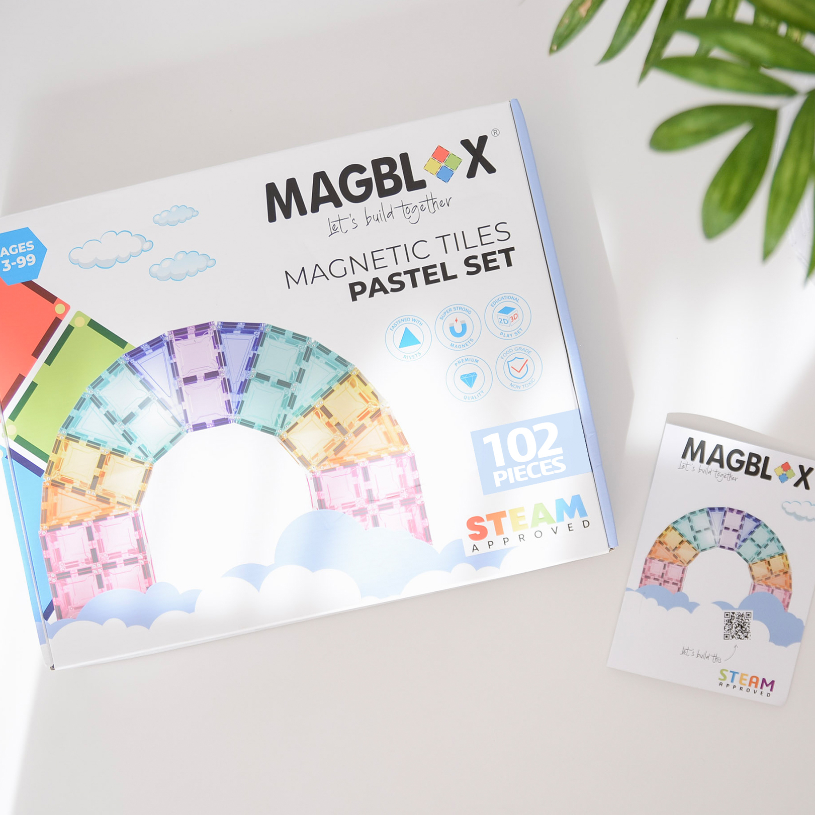 MAGBLOX 美學磁力片粉彩經典組 102 pcs