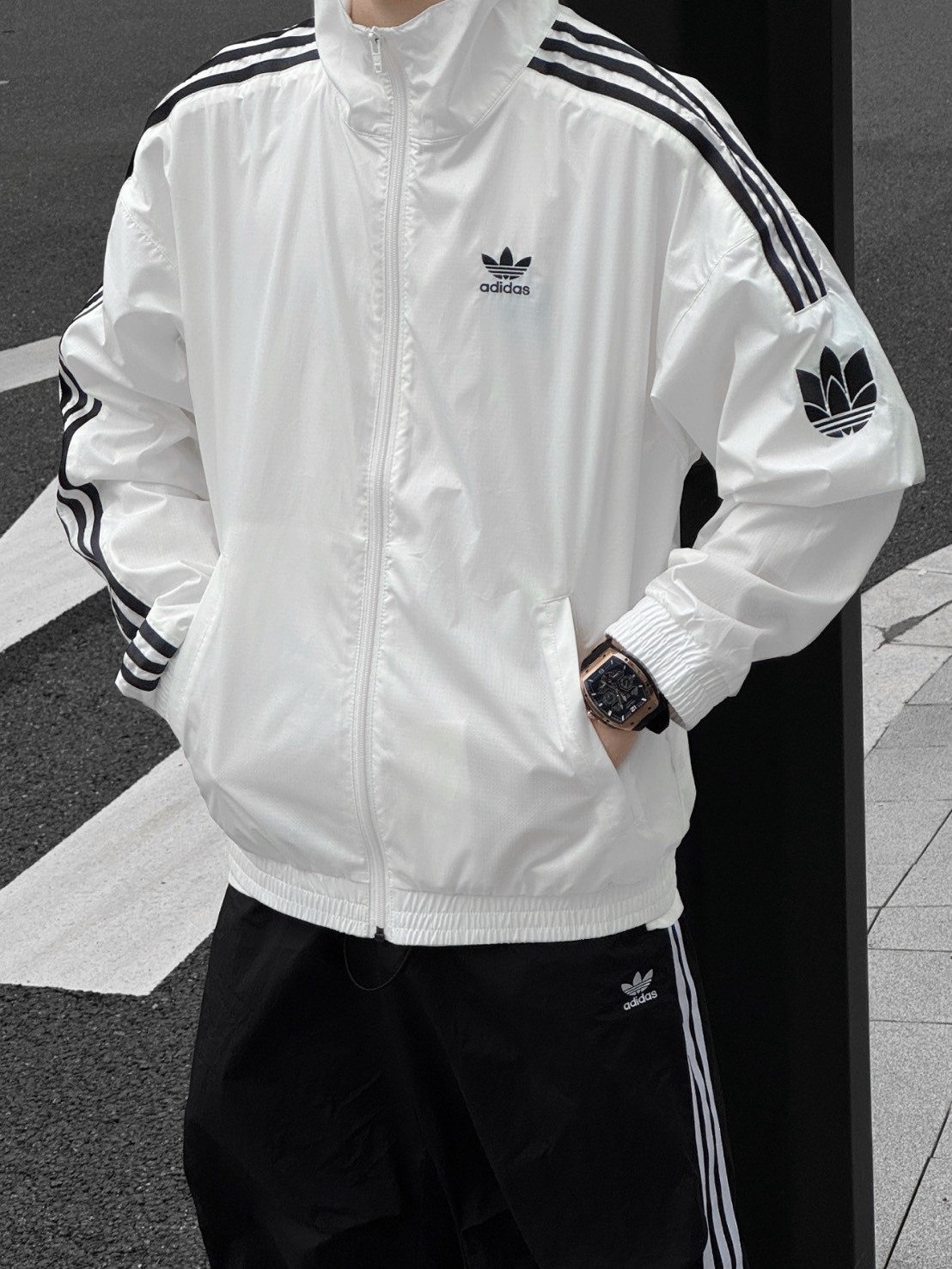 ADIDAS ORIGINALS 3 STRIPE LOGO 三條紋休閒運動外套 GN3535  JI7535