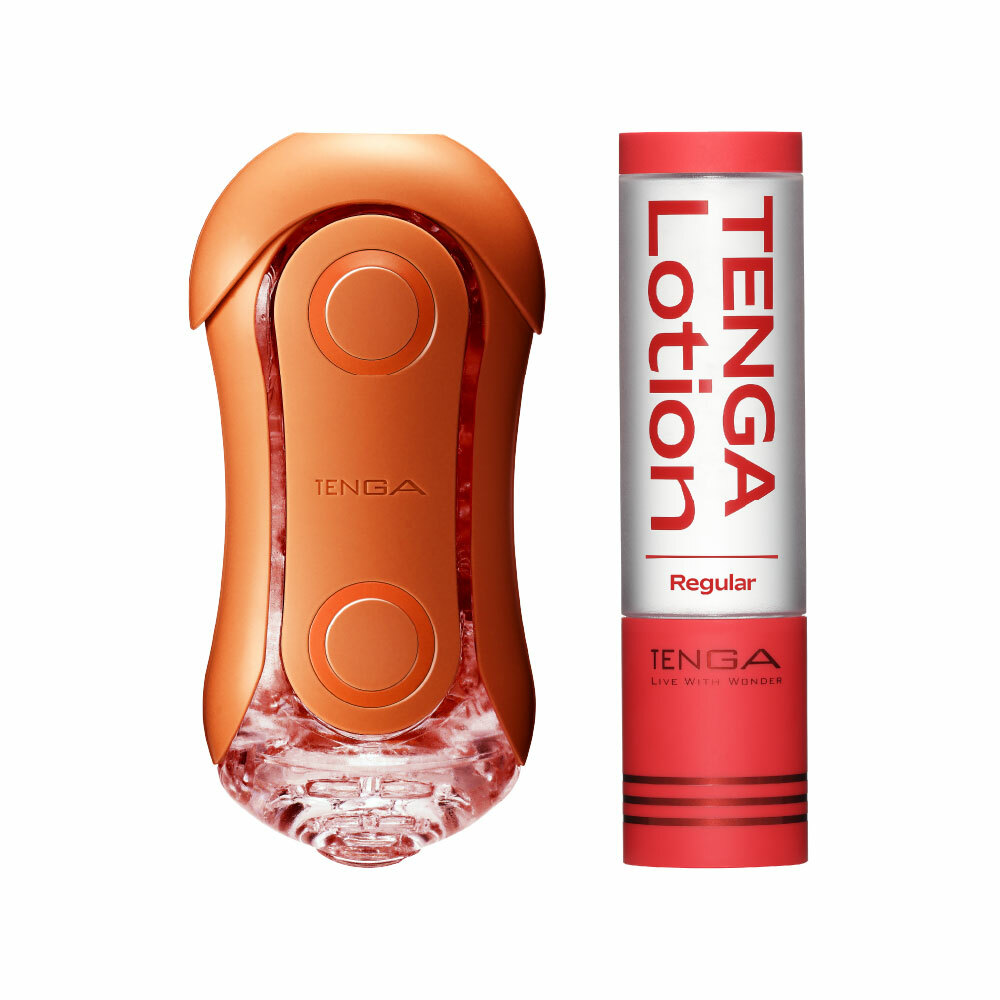 FLIP ORB PASTAIO [SUNSET ORANGE/夕陽橙] + TENGA LOTION套組