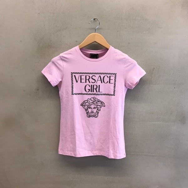 Young Versace Teen Rhinestone Logo T-Shirt SIZE L