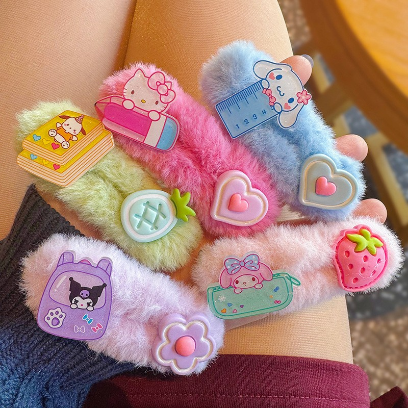 [4 FOR RM10] Sweet Cartoon Plush BB Clips