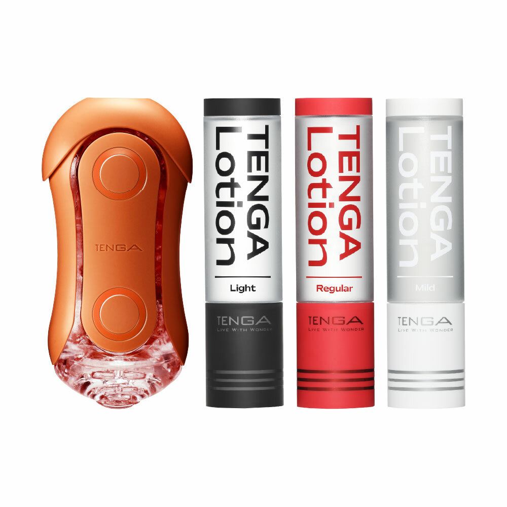 【官網限定】FLIP ORB PASTAIO [SUNSET ORANGE/夕陽橙] + TENGA LOTION 3款套組