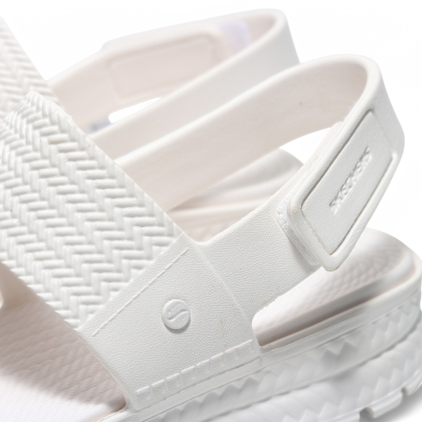 SKECHERS 涼鞋 ARCH FIT 全白 防水 編織 涼拖鞋 女 111461WHT