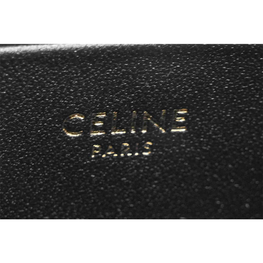 【CELINE】TILLY 凱旋標誌亮面小牛皮彎月包/肩背包(黑色) 115703BF4.38NO